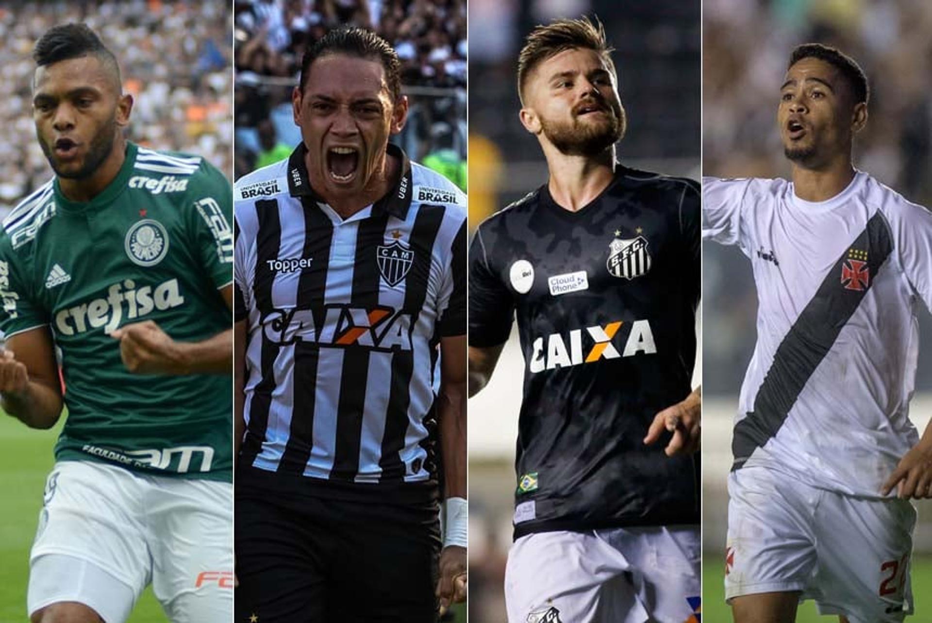 Borja, Ricardo Oliveira, Eduardo Sasha e Yago Pikachu são os artilheiros da temporada em suas respectivas equipes
