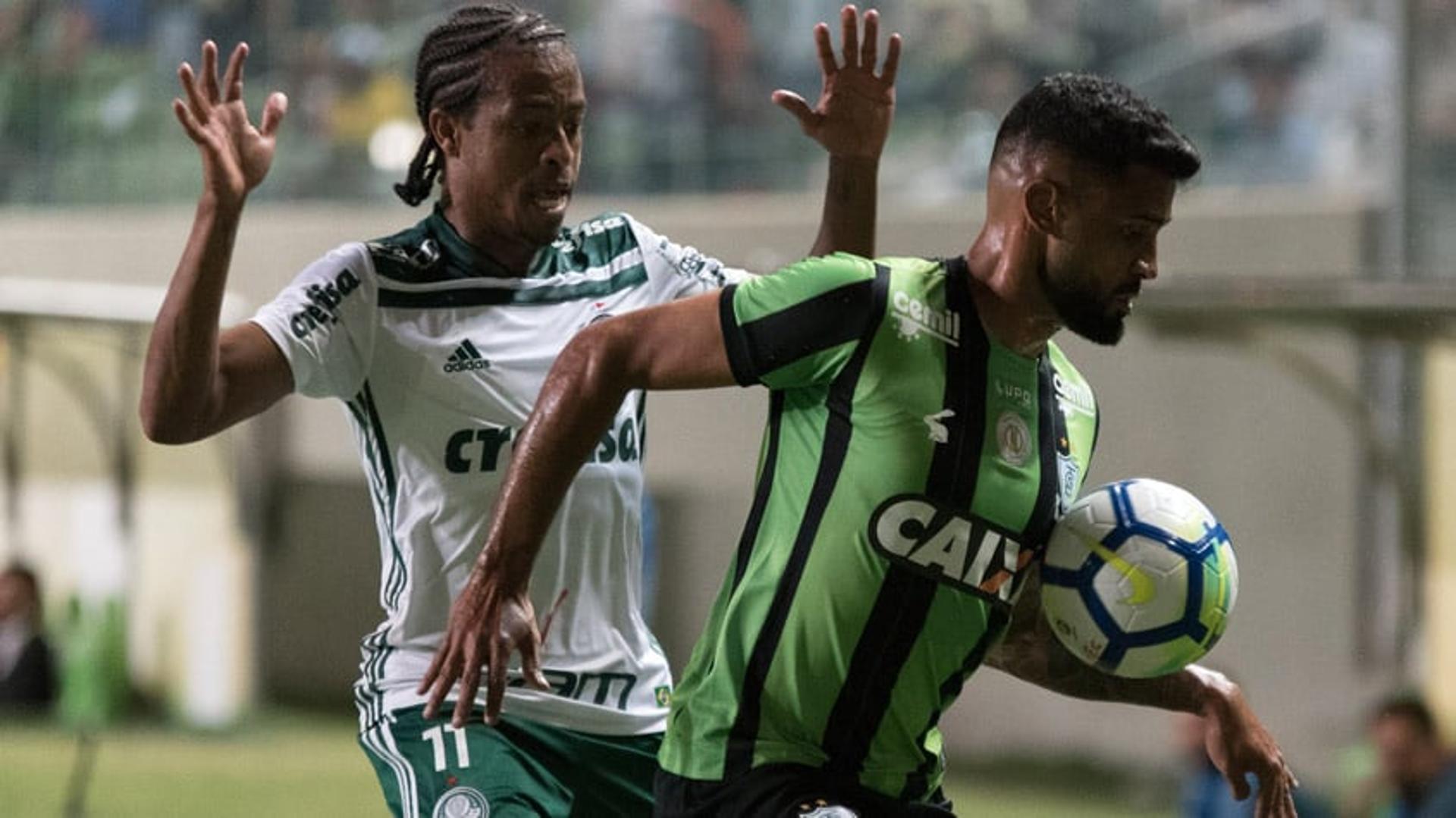 Último encontro: América-MG 1 x 2 Palmeiras - 9/5/2018
