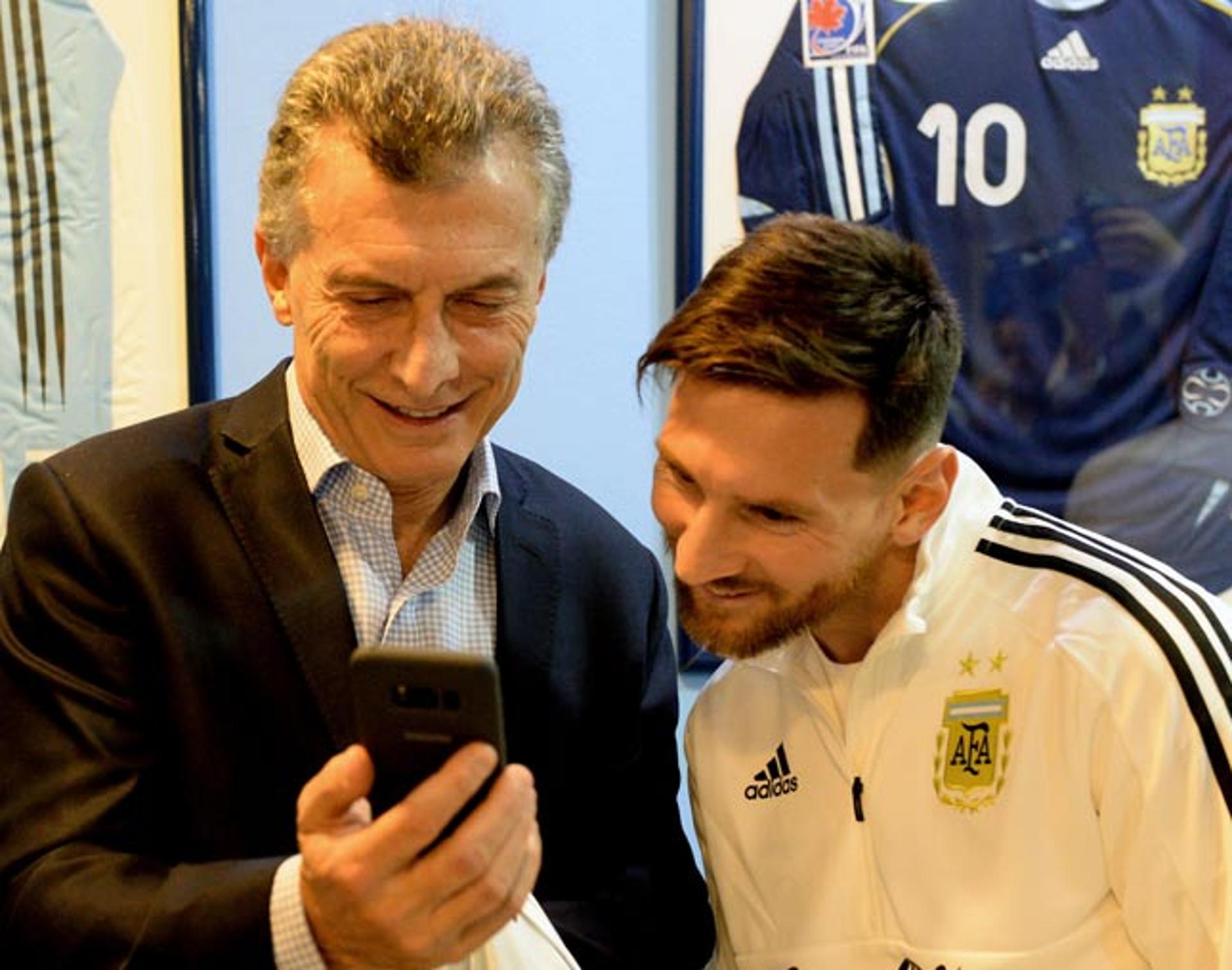 Messi e Mauricio Macri - Argentina