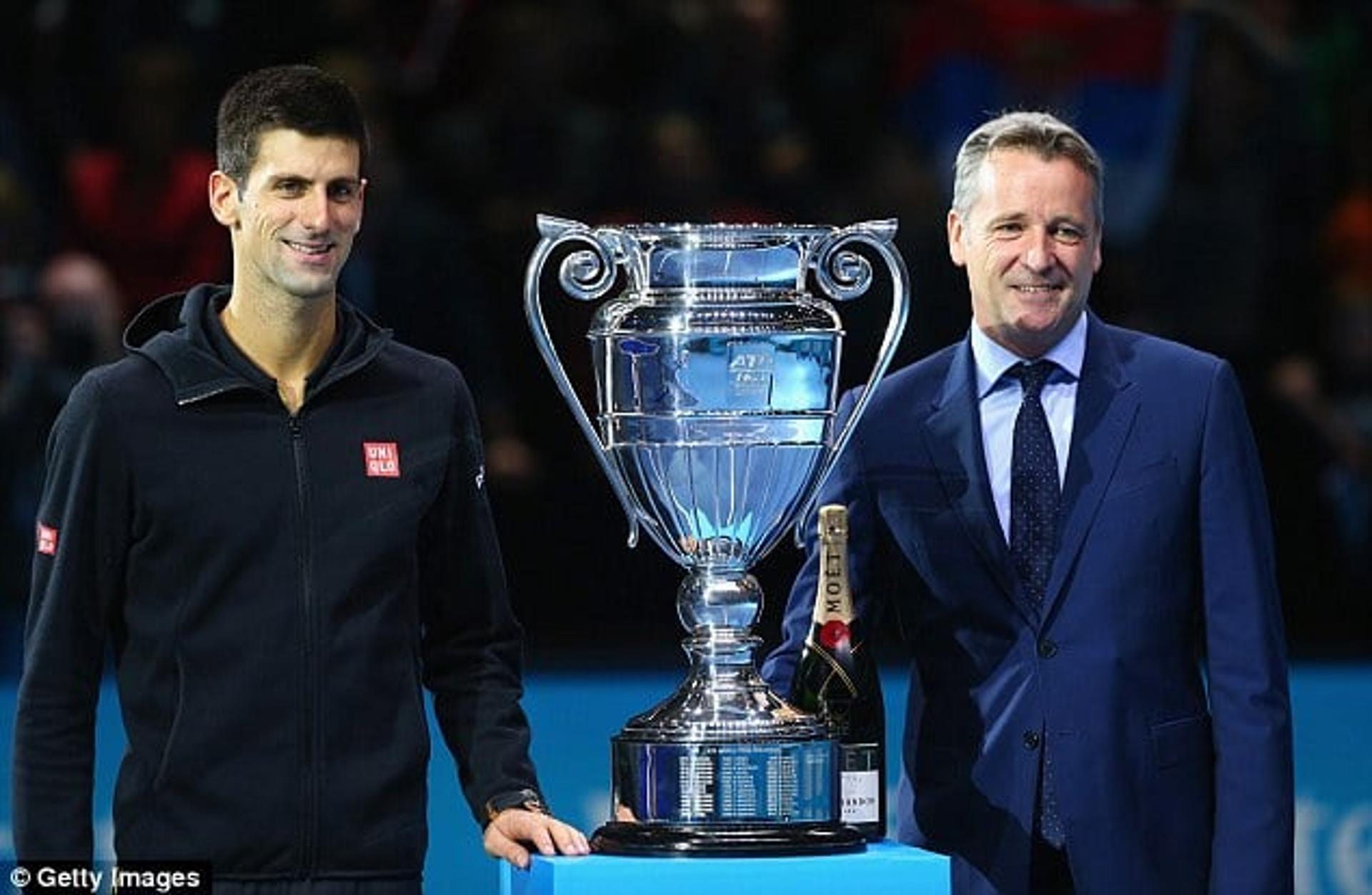 Novak Djokovic e Chris Kermode, presidente da ATP