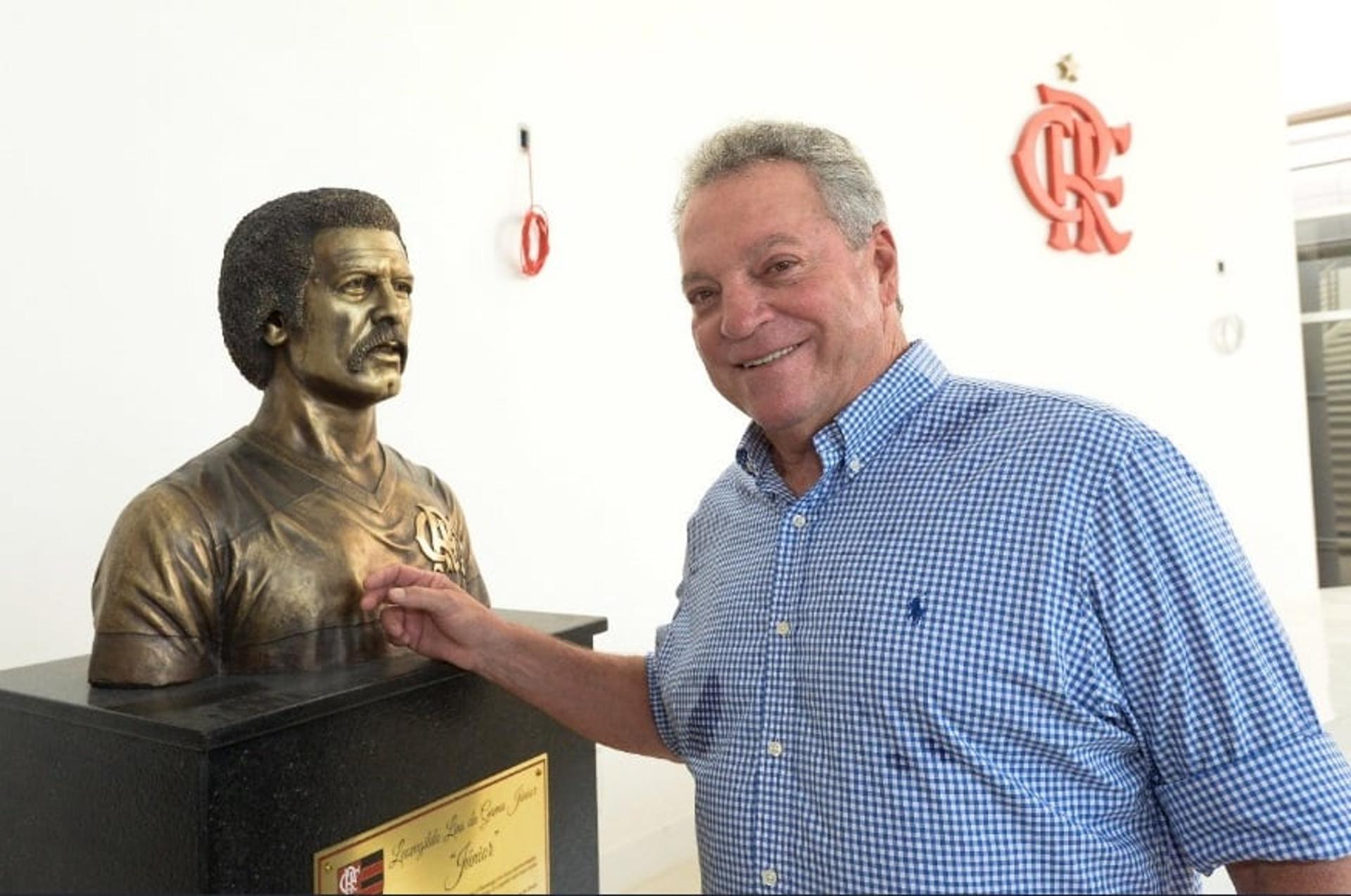 Abel Braga visita novo módulo do futebol profissional do Ninho do Urubu