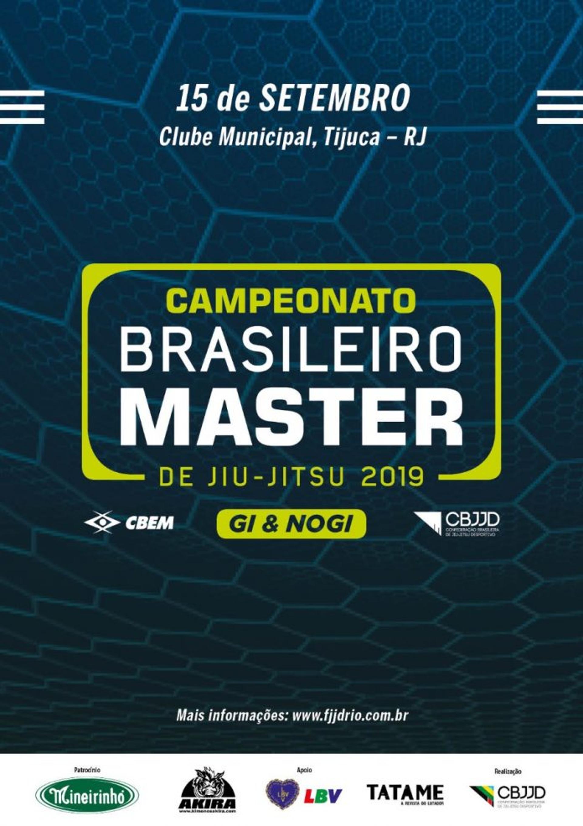 Brasileiro Master em 2019 será mais uma vez uma atração da CBJJD (Foto: Divulgação)