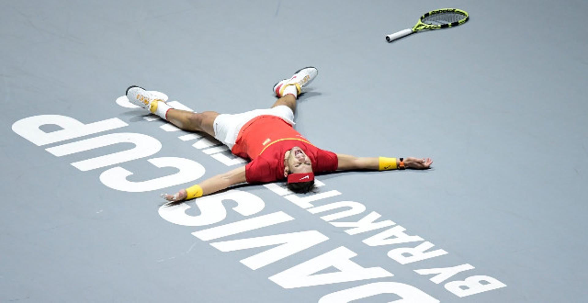 Rafael Nadal comemora o título na Copa Davis