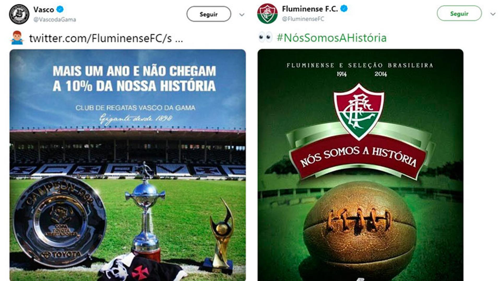 Montagem - Vasco e Fluminense