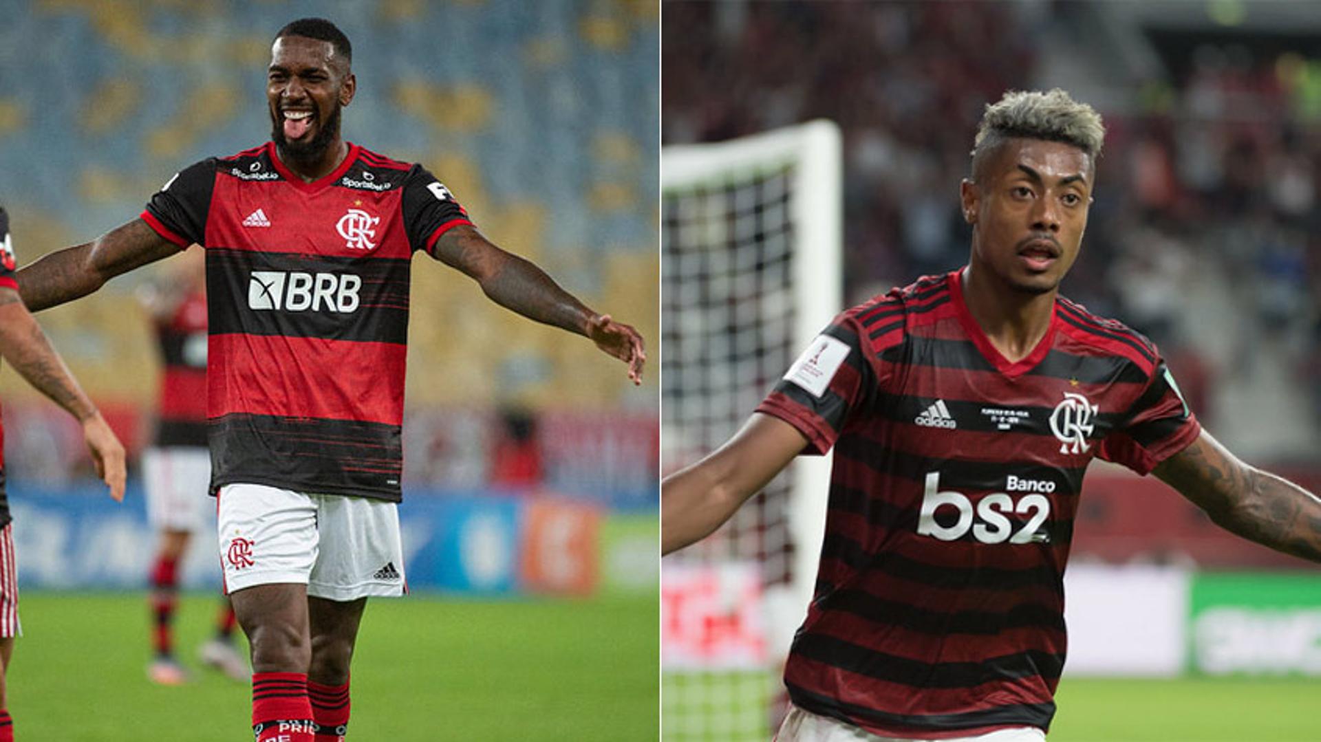 Montagem Flamengo - Gerson e Bruno Henrique