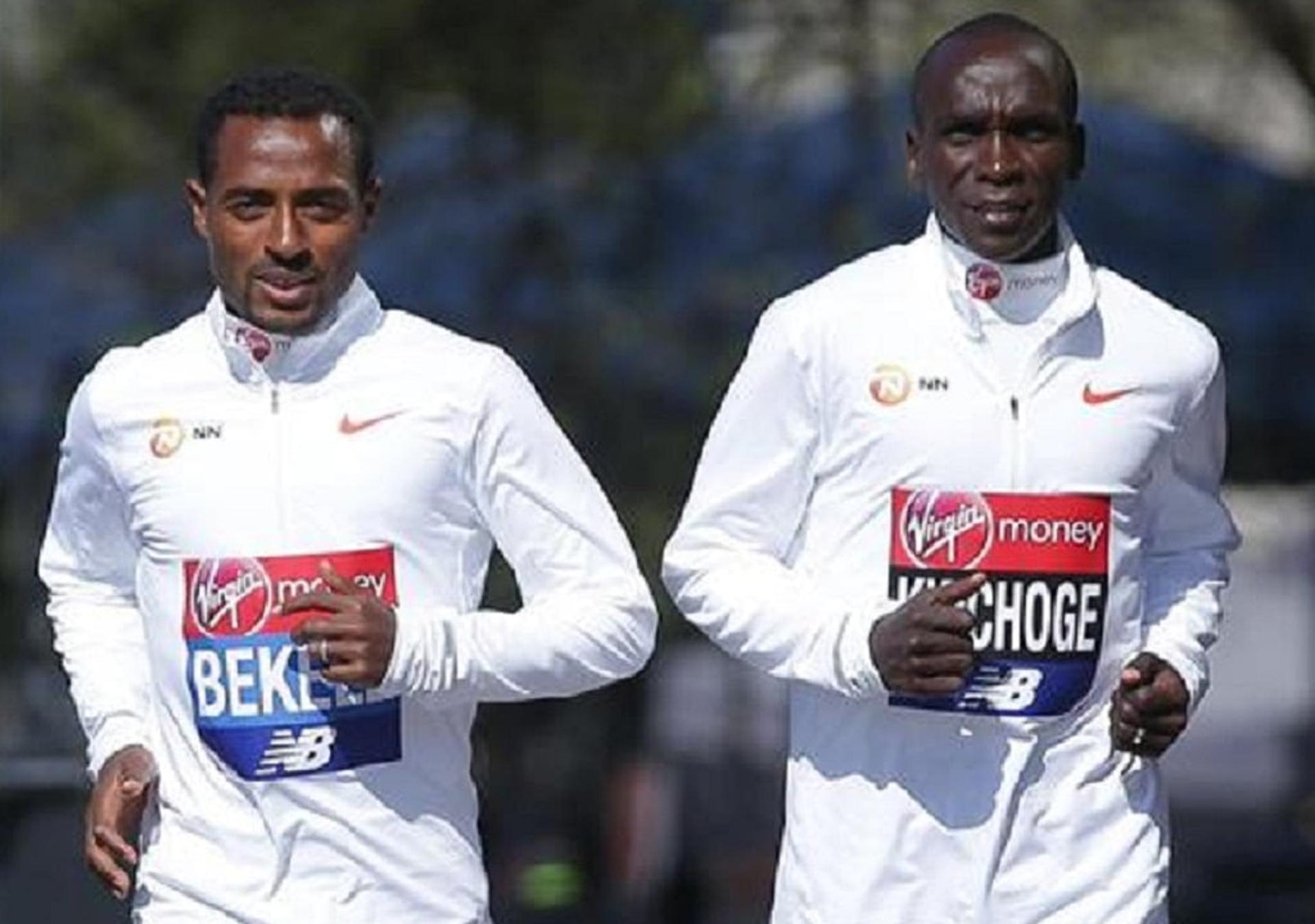 Maratona de Londres vai reunir os dois melhores maratonistas da atualidade Bekele e Kipchoge. (Divulgação)