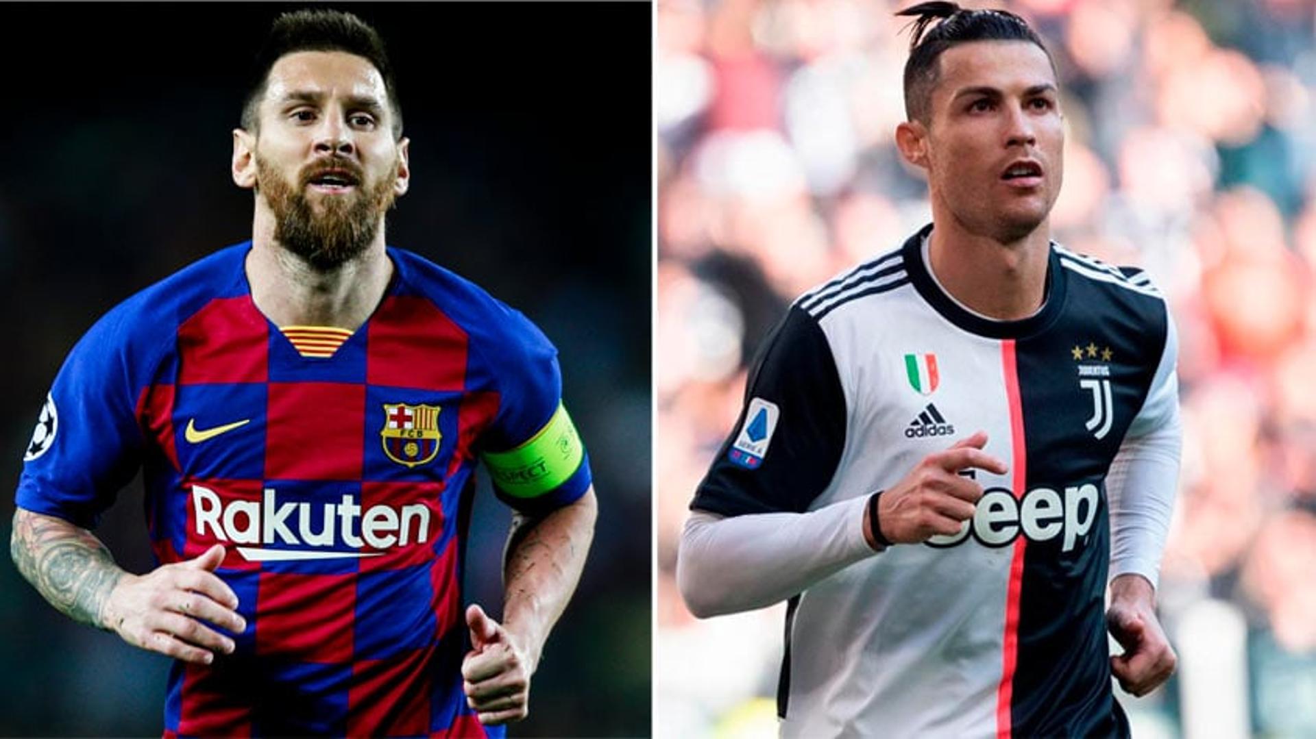 Montagem - Messi e Cristiano Ronaldo