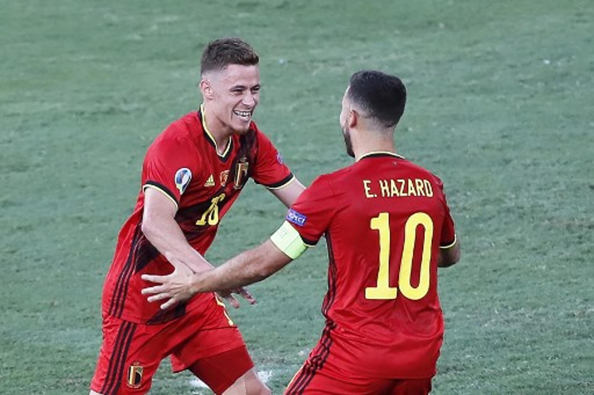 Bélgica x Portugal - Thorgan Hazard e Eden Hazard