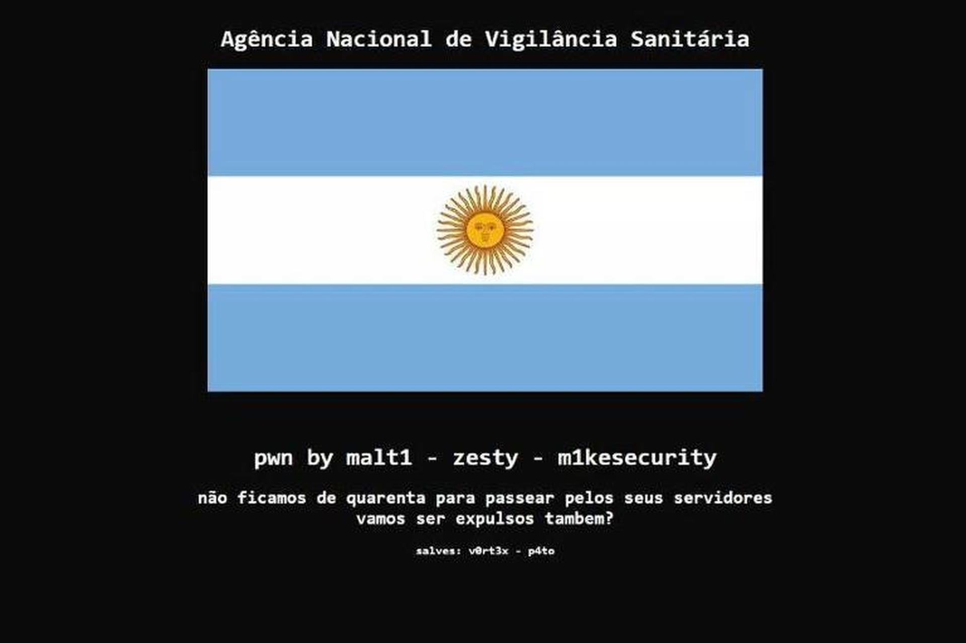 Anvisa bandeira Argentina