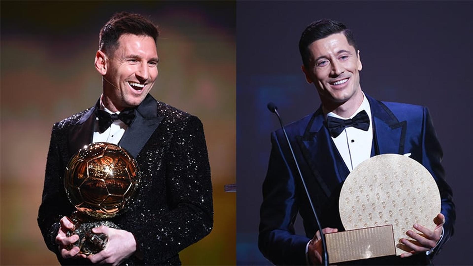 Messi e Lewandowski - Bola de Ouro