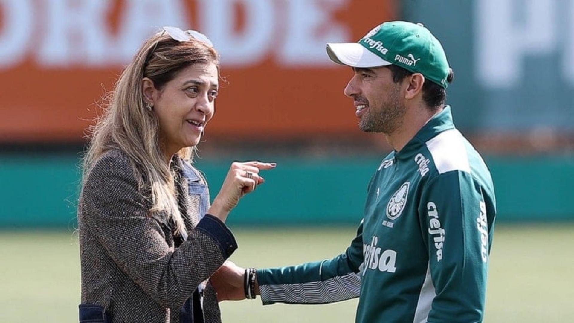 Leila Pereira e Abel Ferreira - Treino Palmeiras