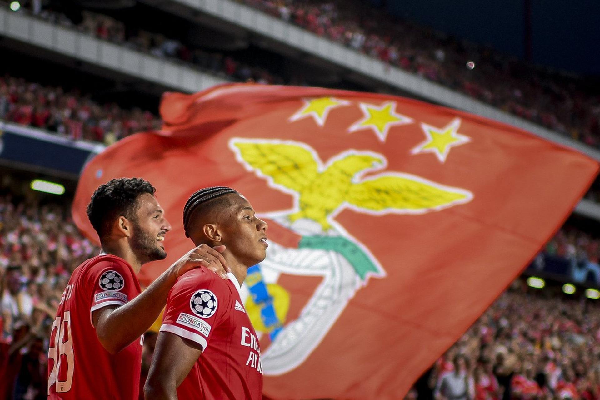Benfica x Dínamo de Kiev - David Neres e Gonçalo Ramos