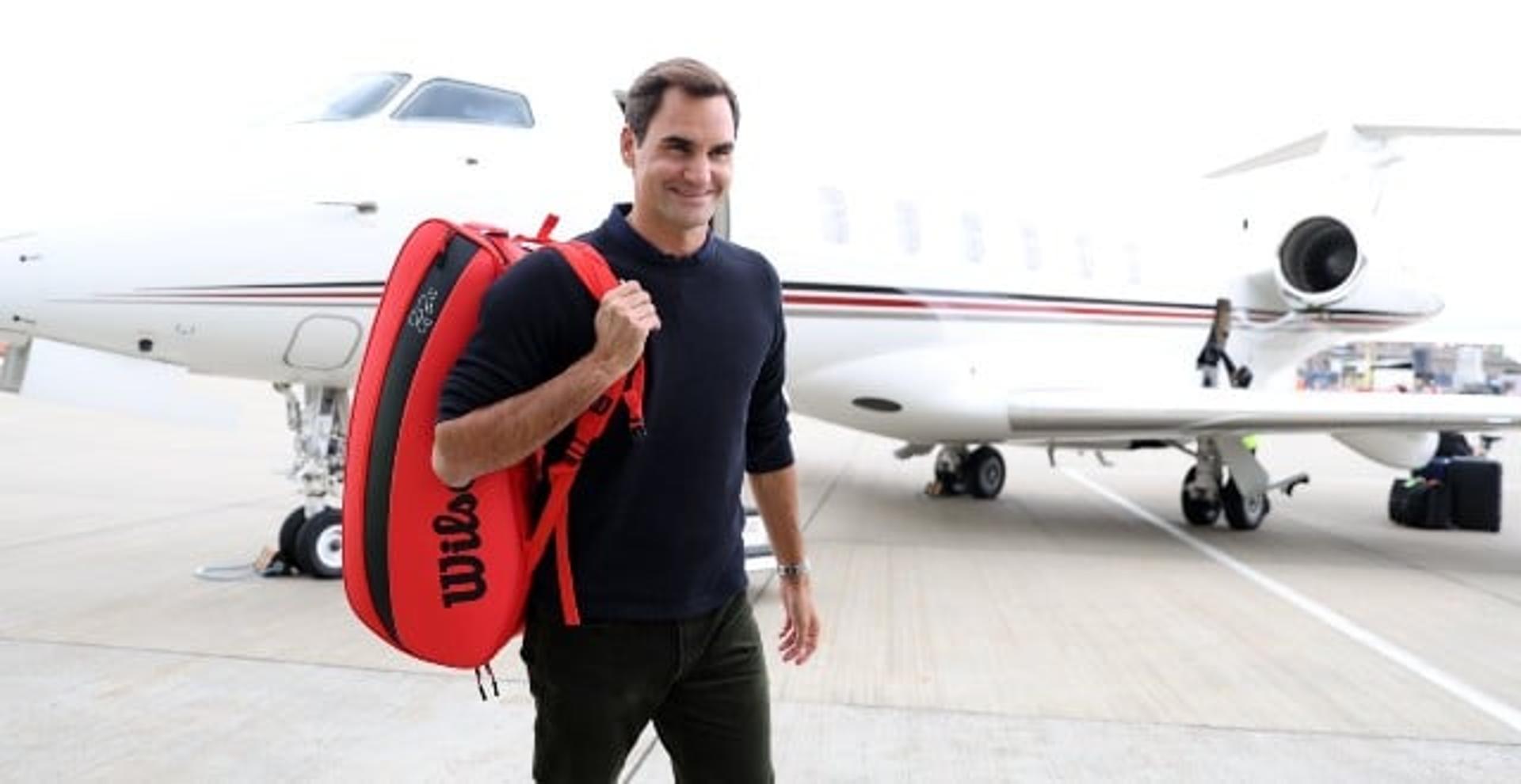 Federer chega em Londres para despedida