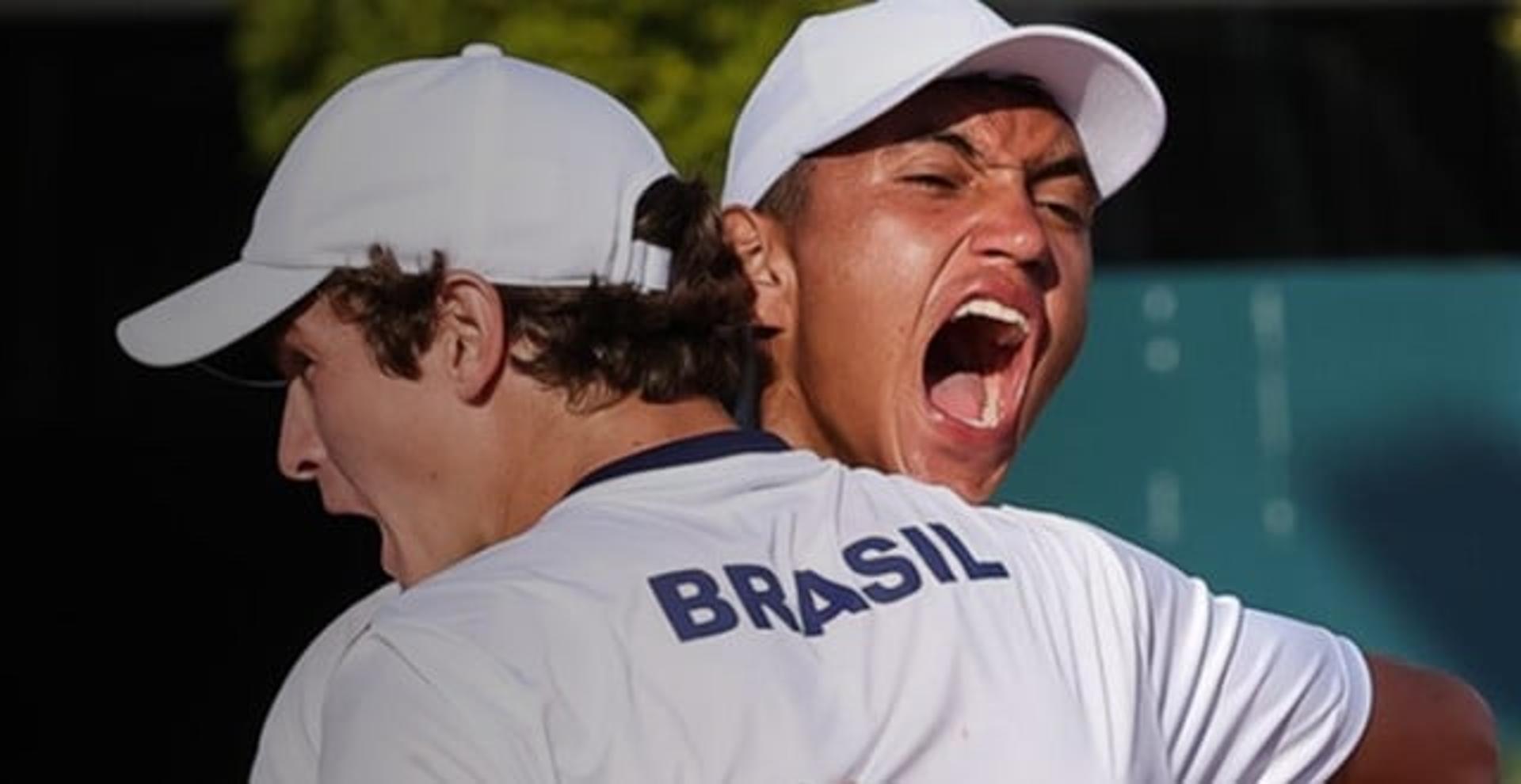 Brasileiros celebram o título da Davis juvenil