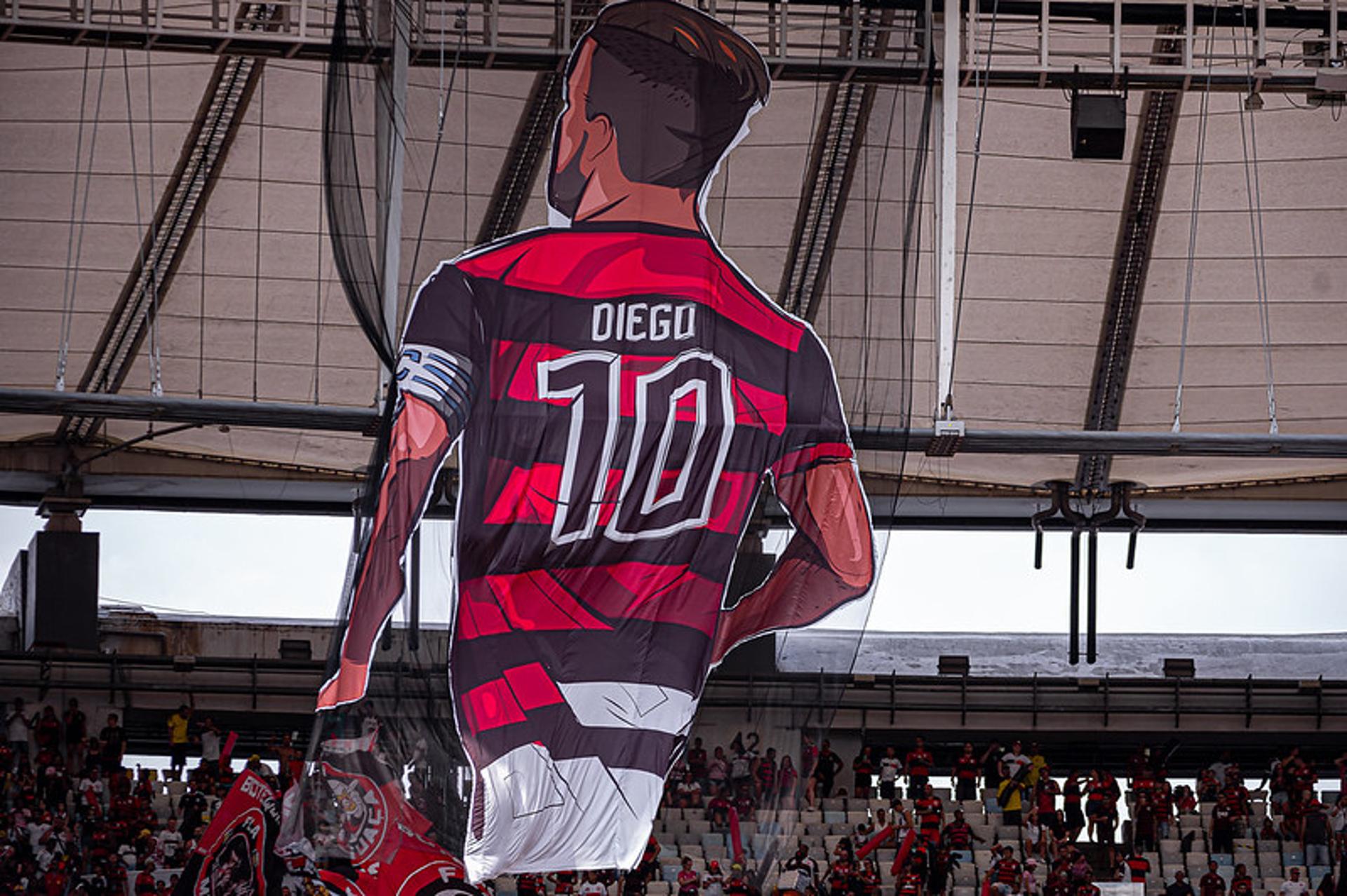 Flamengo x Avaí - mosaico despedida Diego Ribas