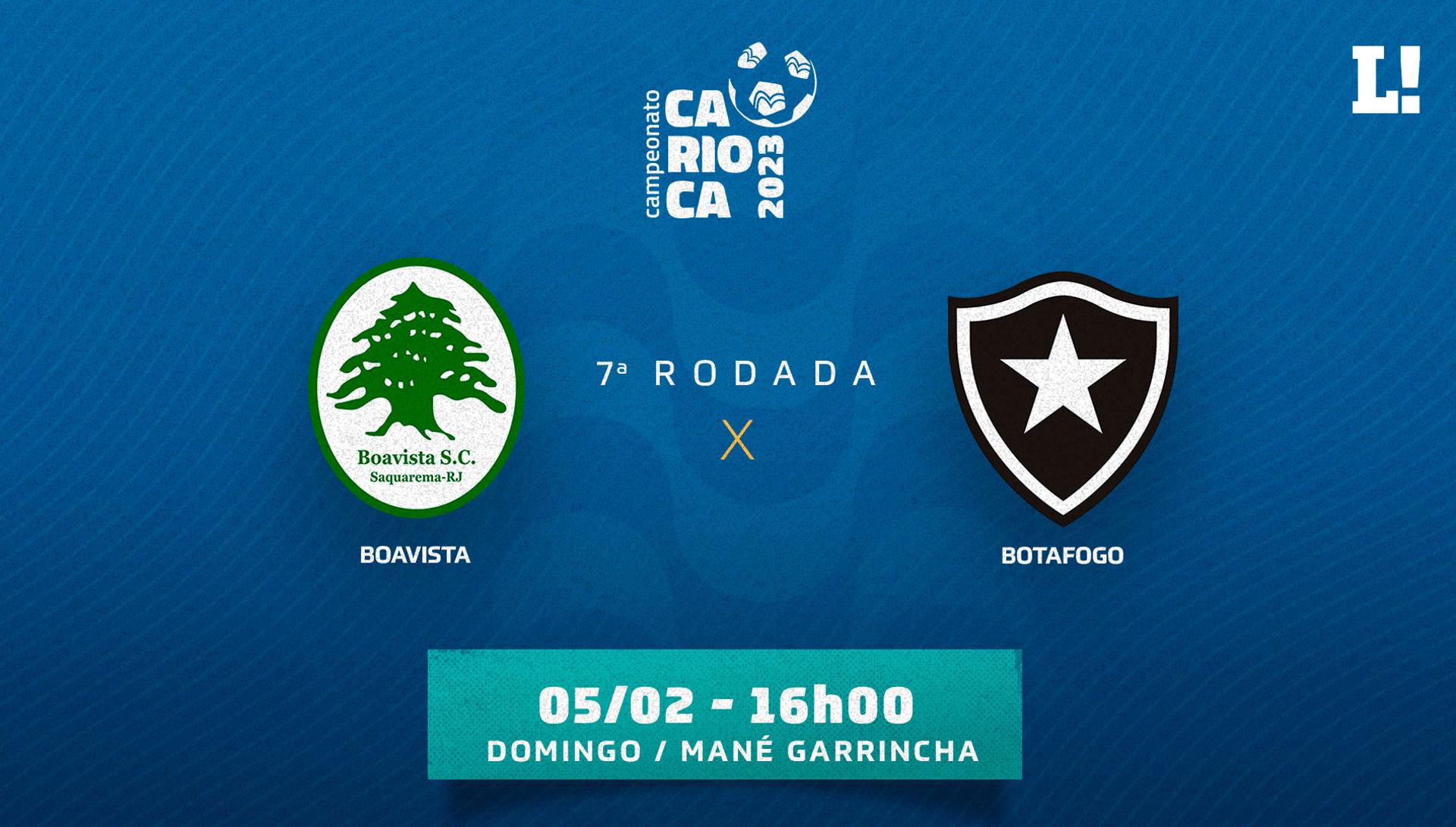 Tempo Real Boavista x Botafogo - 7 rodada Carioca