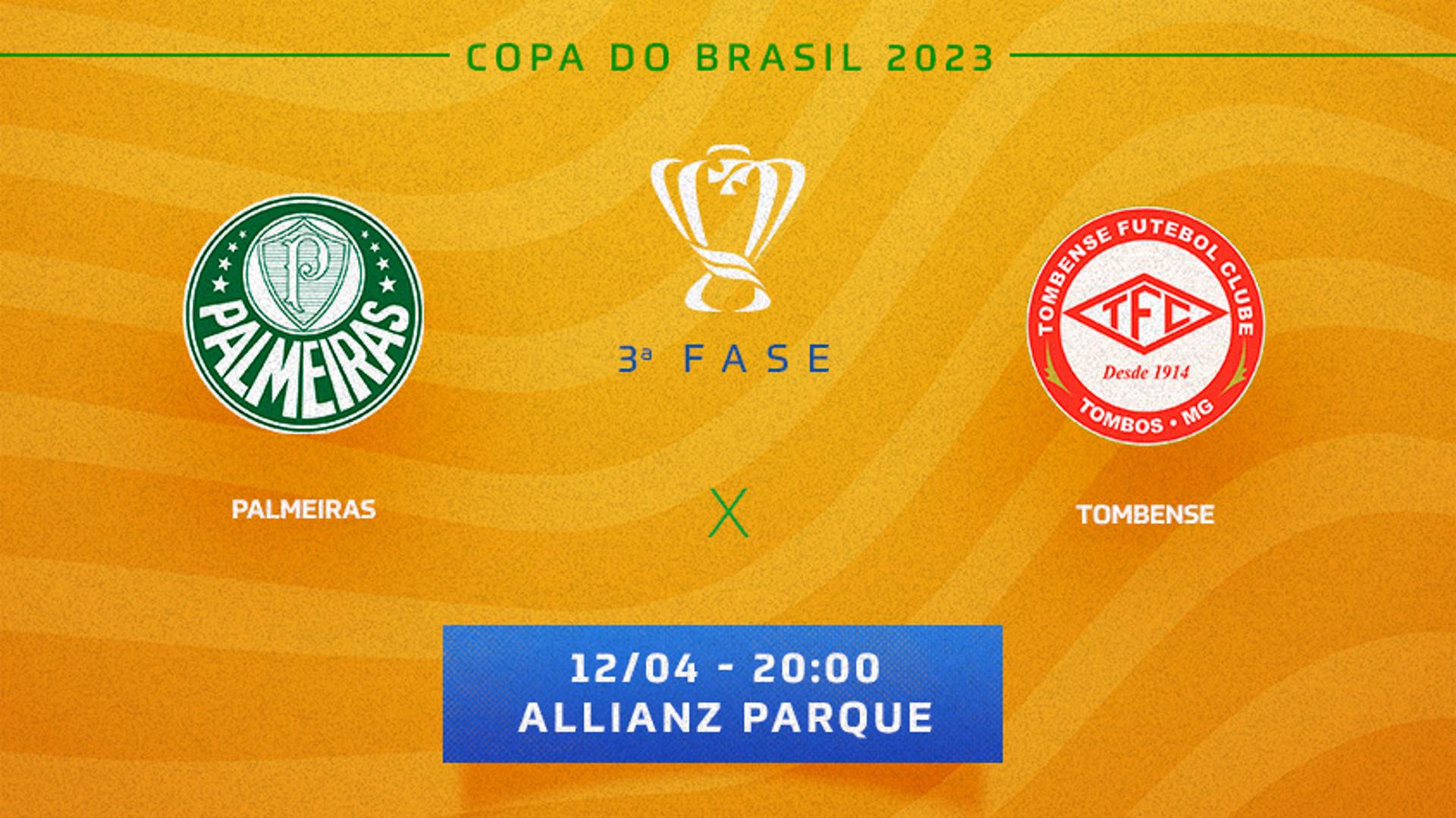 Tempo Real Palmeiras x Tombense Copa do Brasil