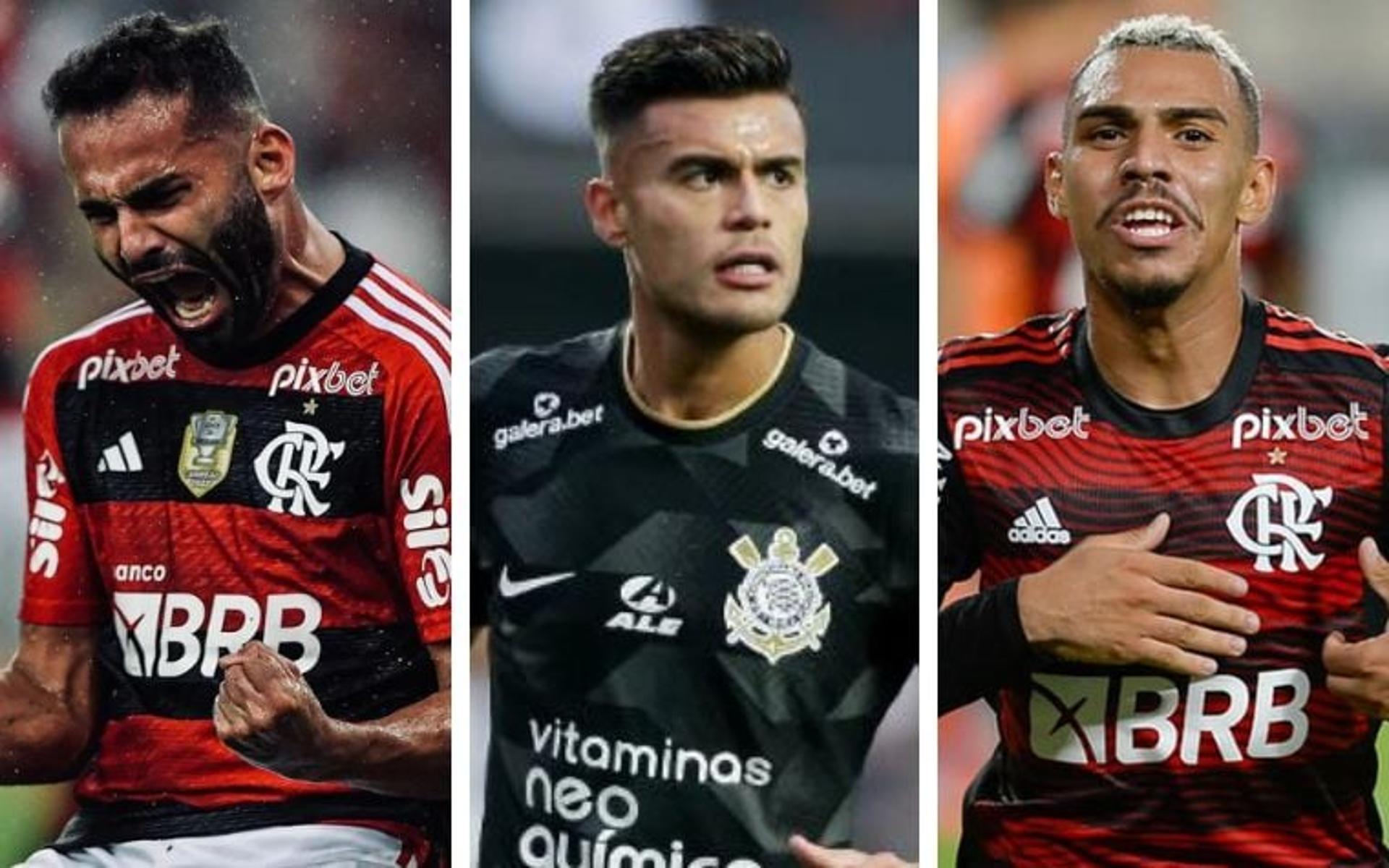 Fausto Vera, Matheuzinho, Thiago Maia, Flamengo Corinthians (2)