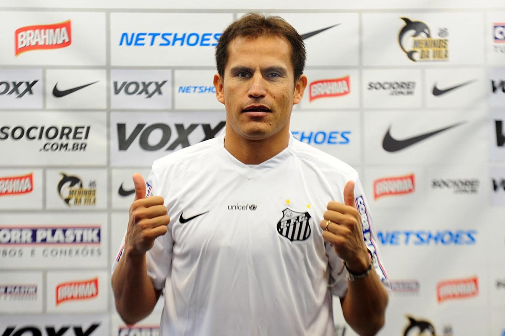 Ledesma durante apresentação no Santos (Foto: Ivan Storti / Santos FC)