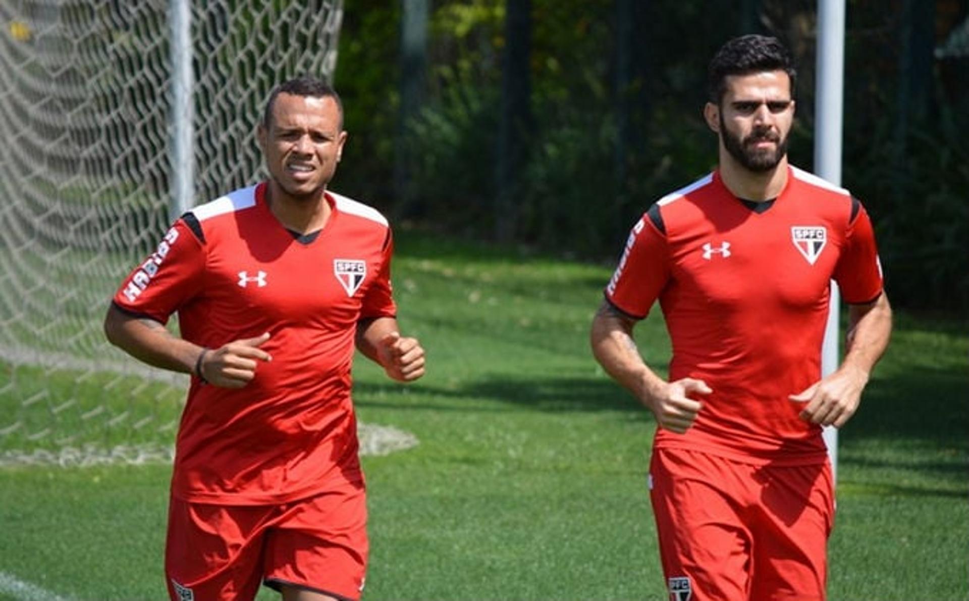 Luis Fabiano e Luiz Eduardo voltam a correr no gramado (Foto: Divulgação)