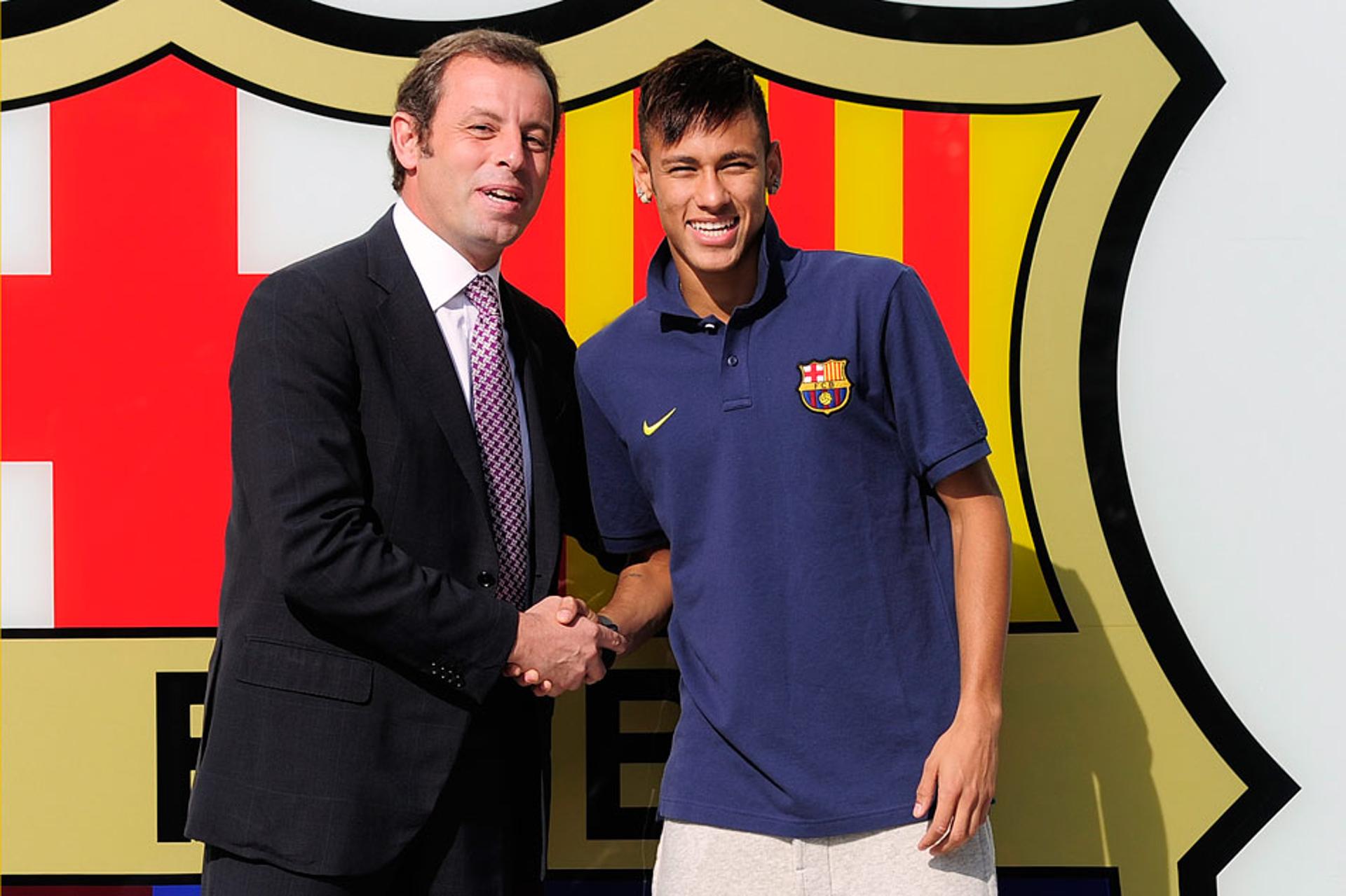 Neymar e Sandro Rosell (Foto: Josep Lago /AFP)