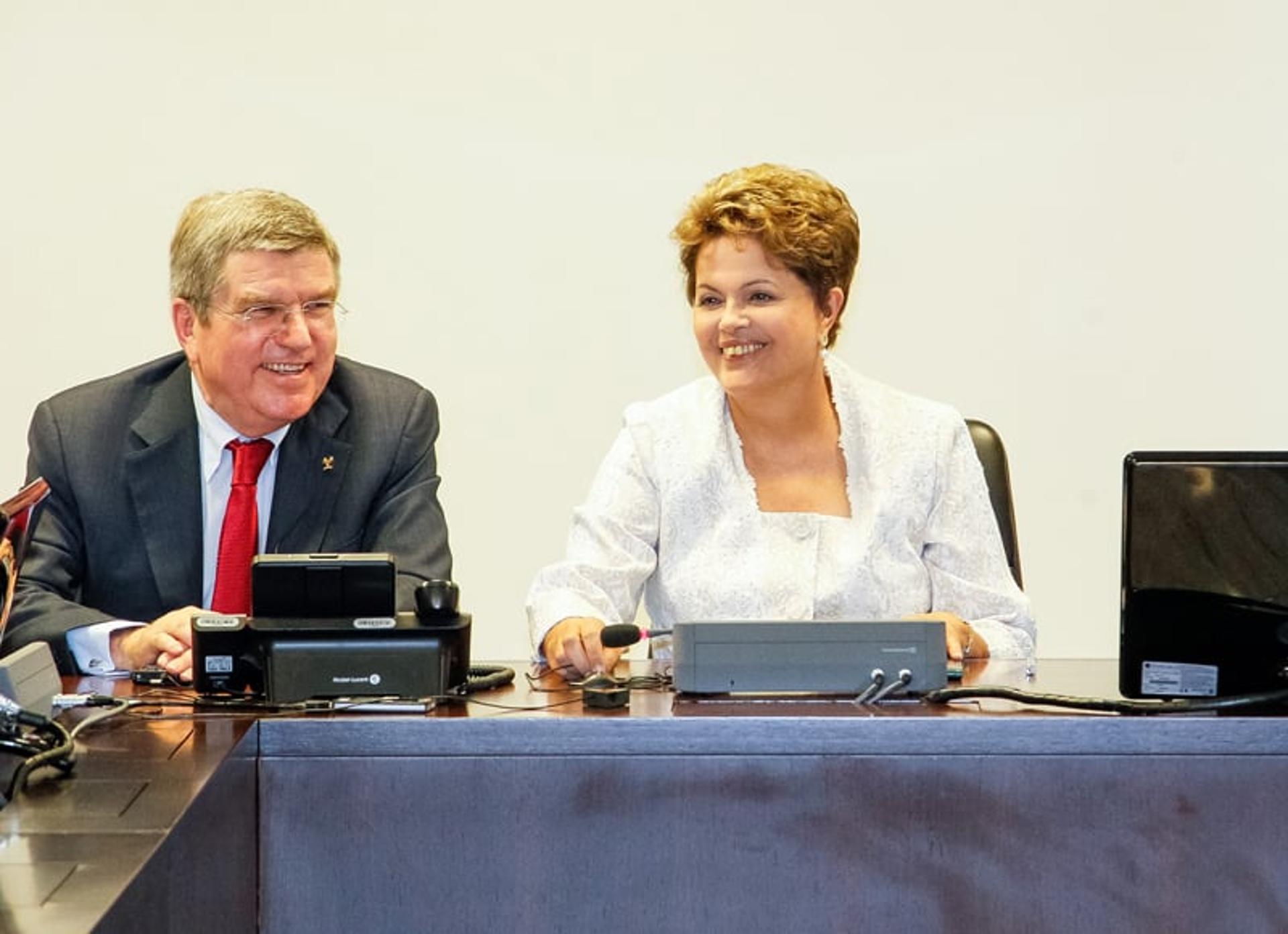 Dilma Rousseff recebe Thomas Bach, Presidente do Comitê Olímpico Internacional (Foto: Roberto Stuckert Filho/PR)