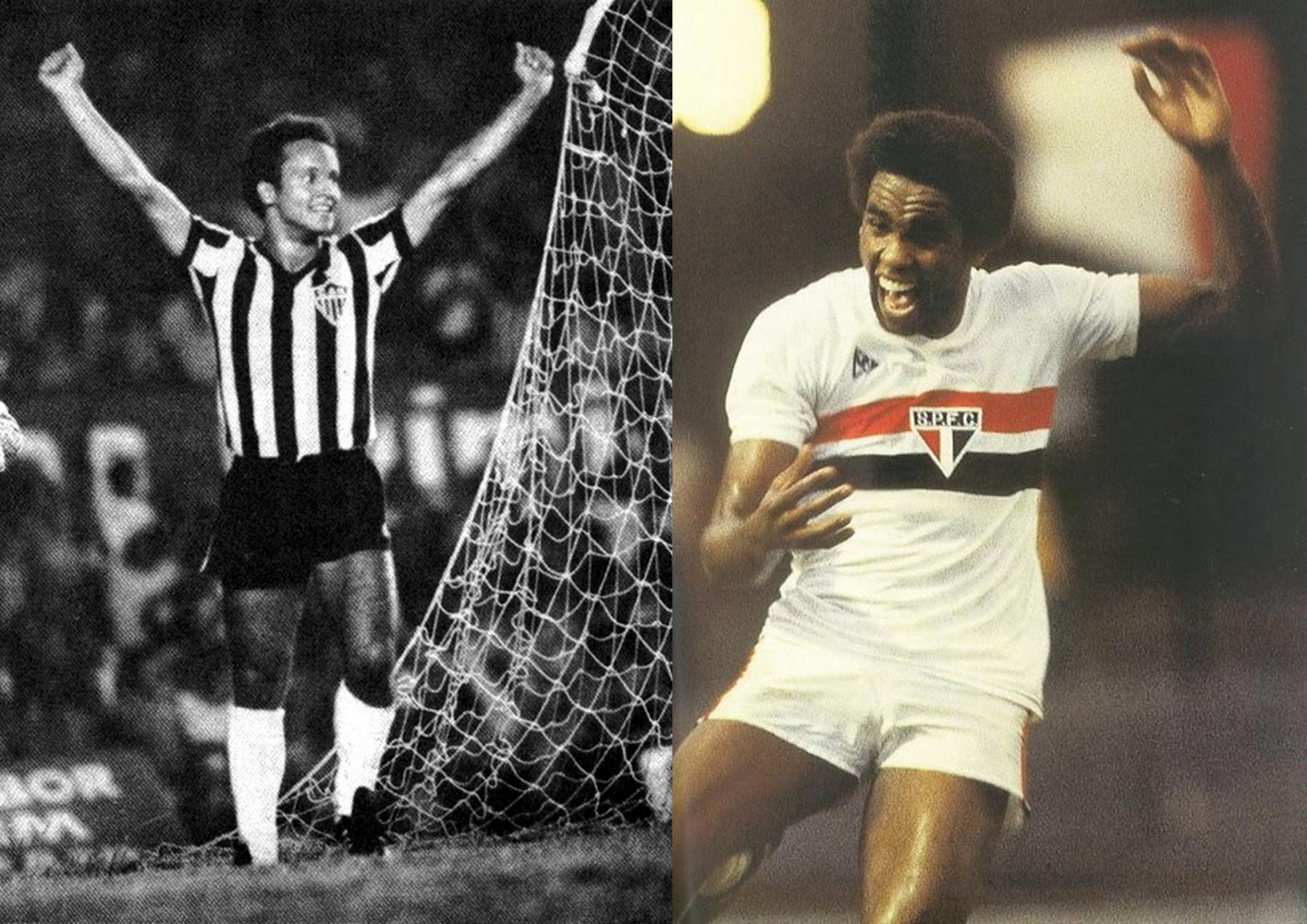 Reinaodo e Serginho eram os artilheros de Galo e São Paulo em 1977 (Fotos: Arquivos/CAM e SPFC)