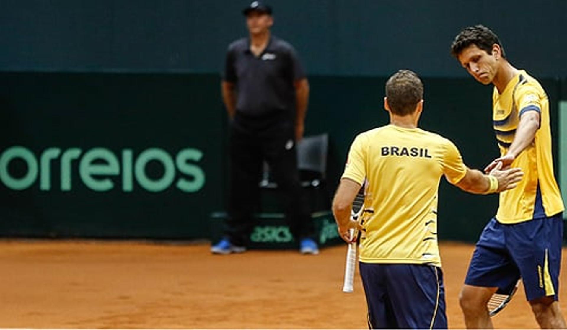 Marcelo Melo e Bruno Soares vencem jogo de duplas contra Espanha - Copa Davis (Foto: Divulgação/Vipcomm)