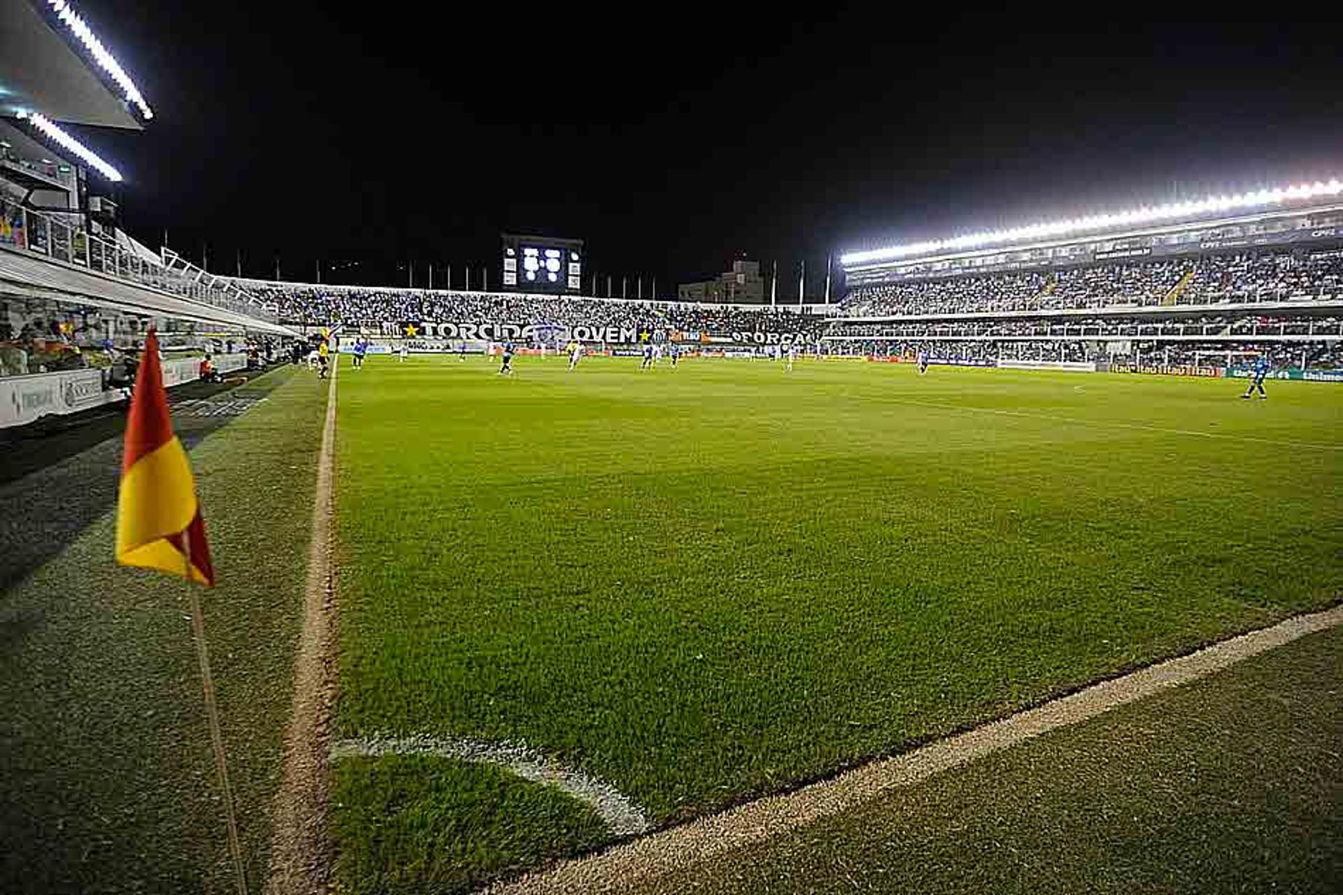 Torcida do Santos na Vila Belmiro (Foto: Ivan Storti/ Divulgação SantosFC)