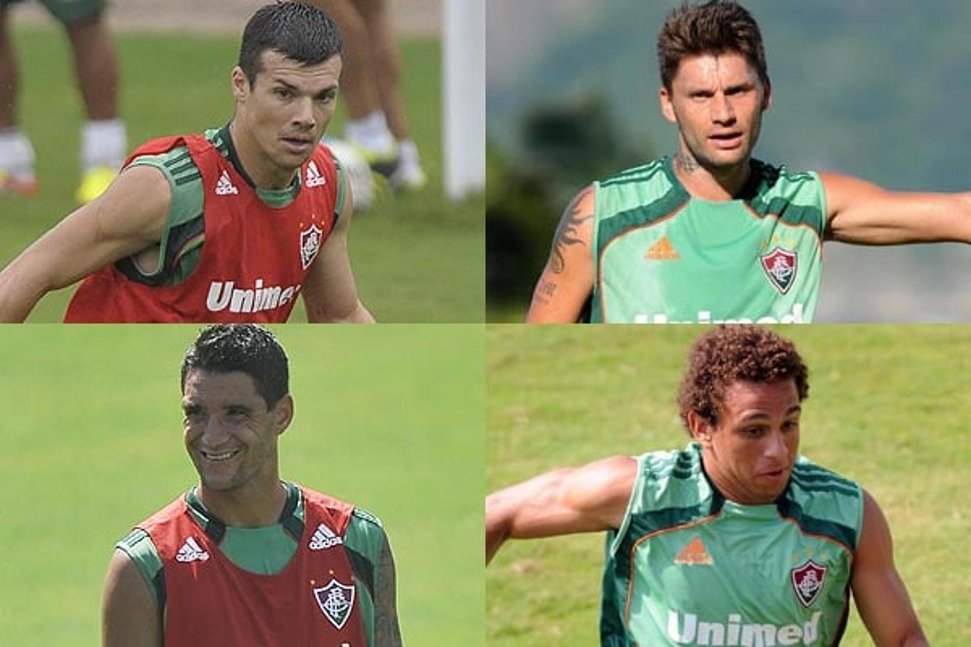 Wágner, Rafael Sobis, Thiago Neves e Wellington Nem (Fotos: Alexandre Loureiro,Dhavid Normando/Photocamera e Bruno de Lima)