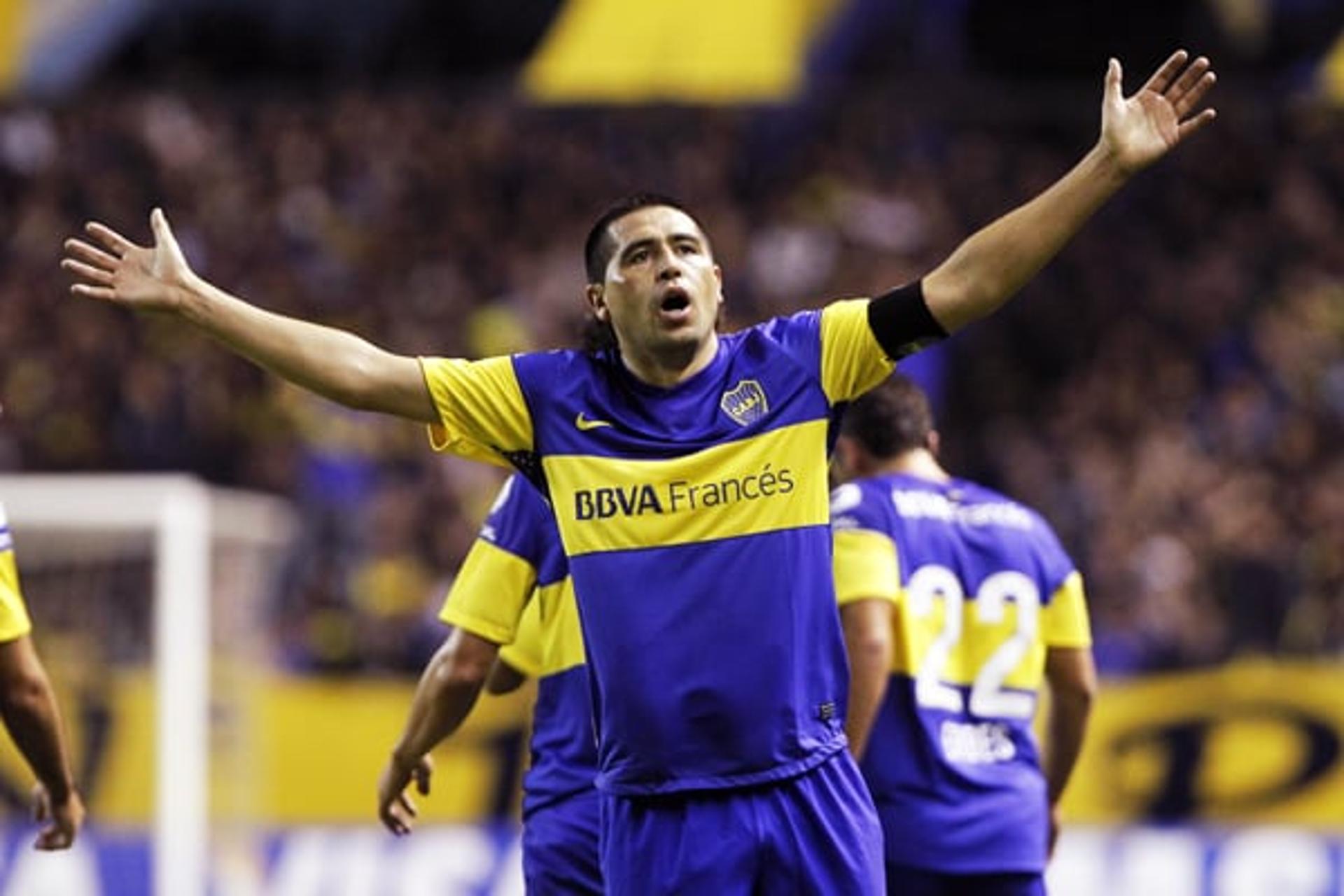 Boca Juniors x Union Española - Copa Libertadores - Gol do Riquelme (Foto: Leo La Valle/EFE)