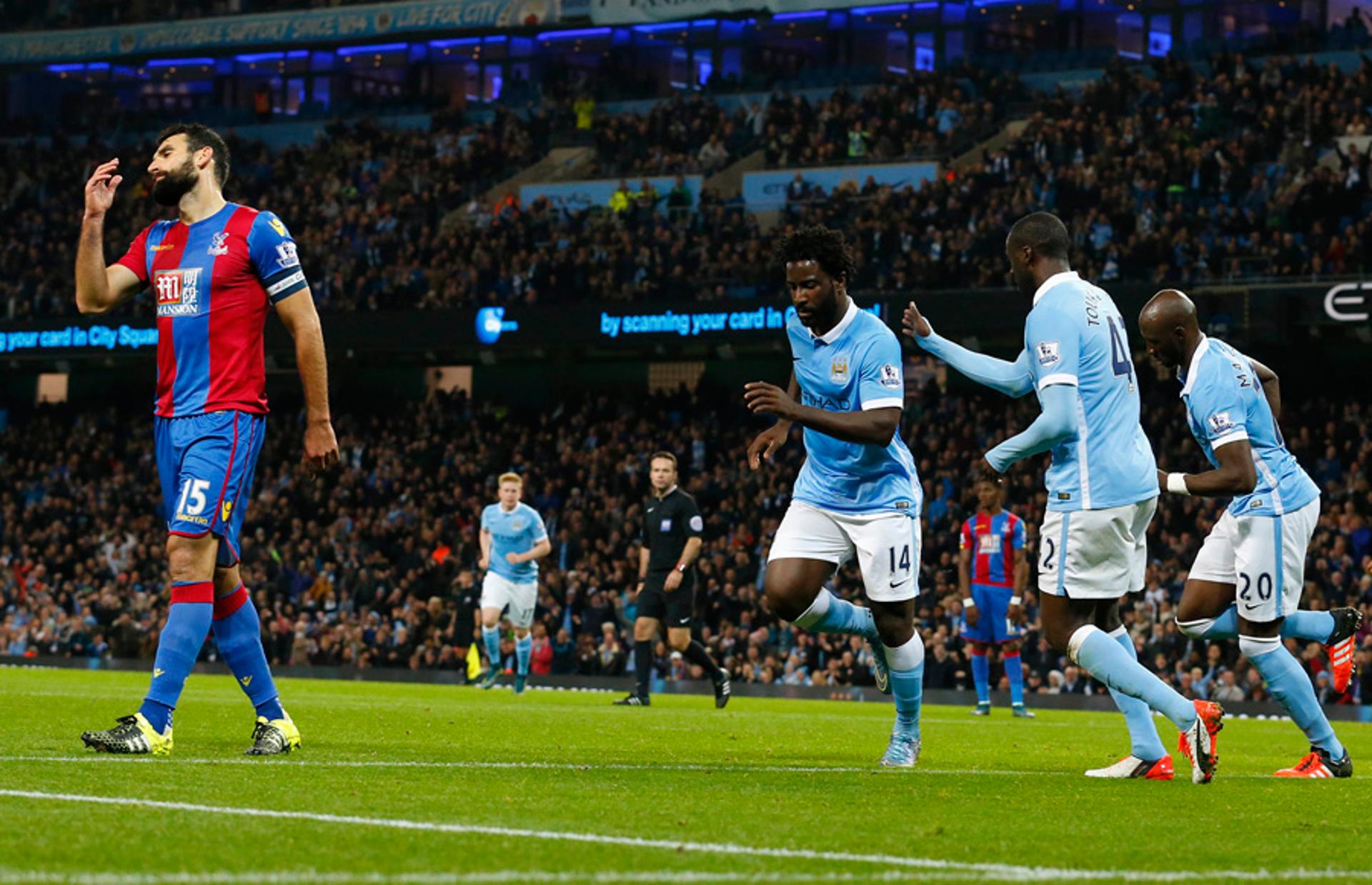 Manchester City x Crystal Palace (Foto: LINDSEY PARNABY/AFP)