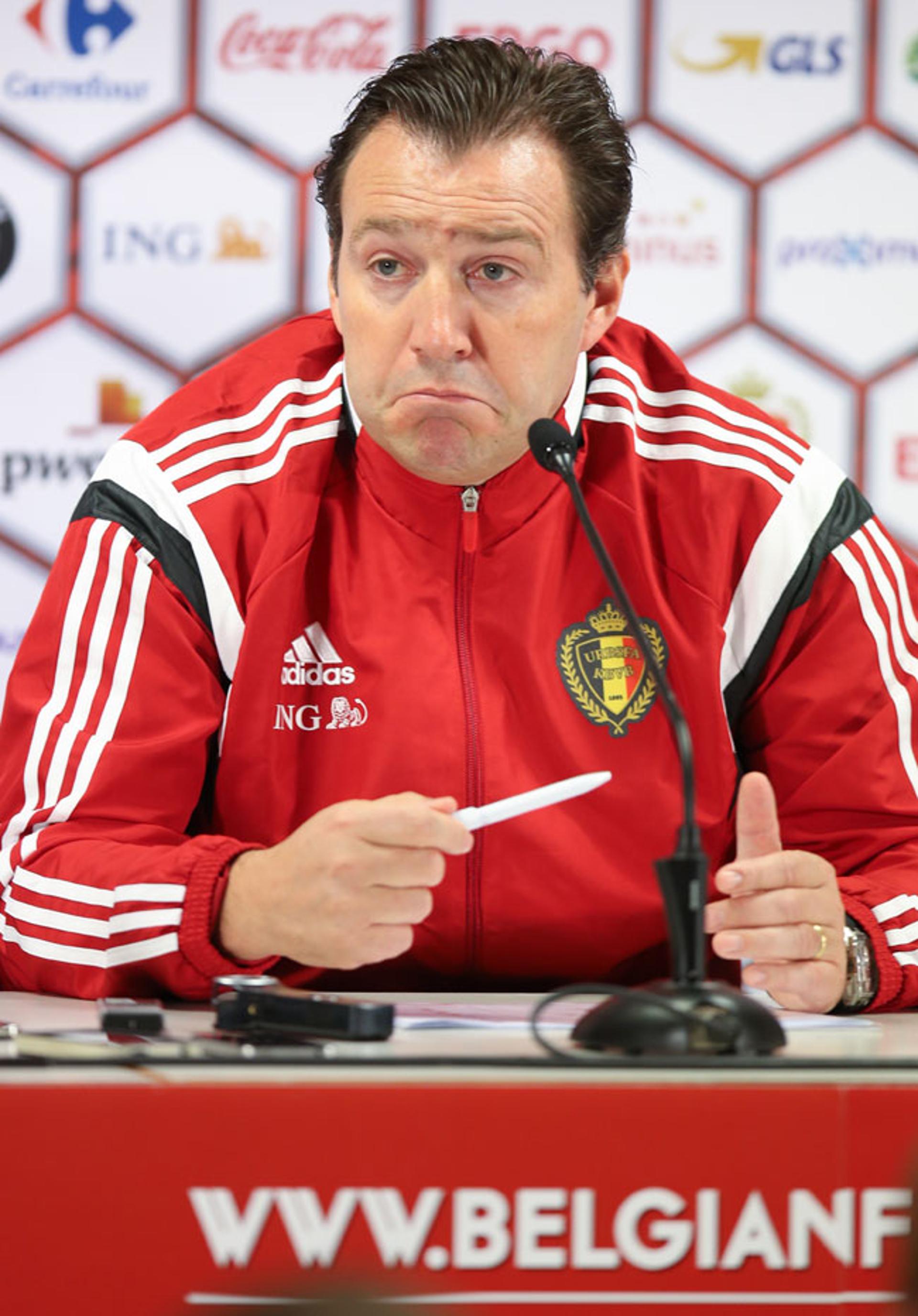 Wilmots acredita que cancelamento do jogo foi o melhor a se fazer (Foto: Bruno Fahy / Belga / AFP)