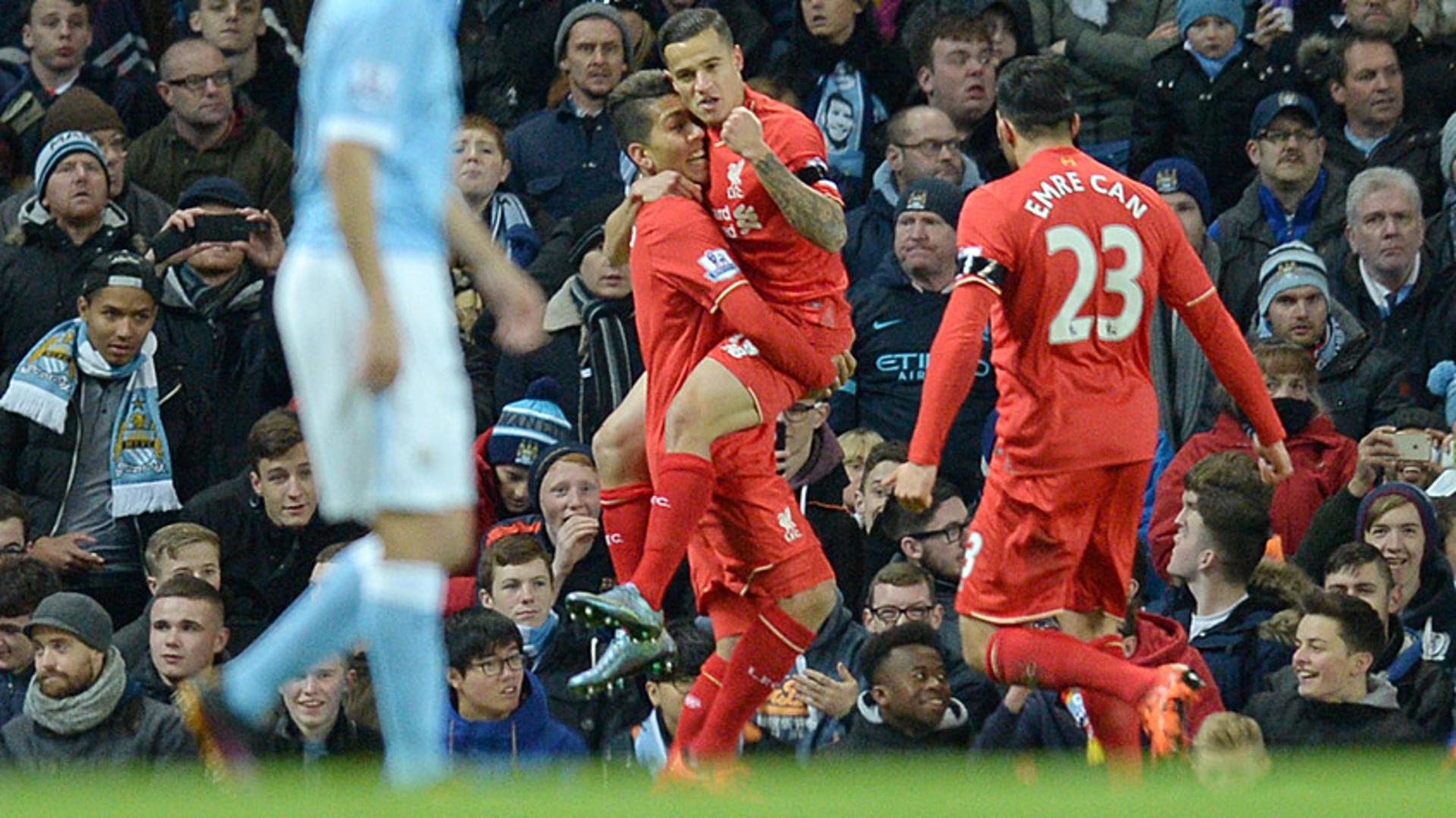 HOME - Manchester City x Liverpool - Campeonato Inglês - Gol de Philippe Coutinho (Foto: Oli Scarff/AFP)