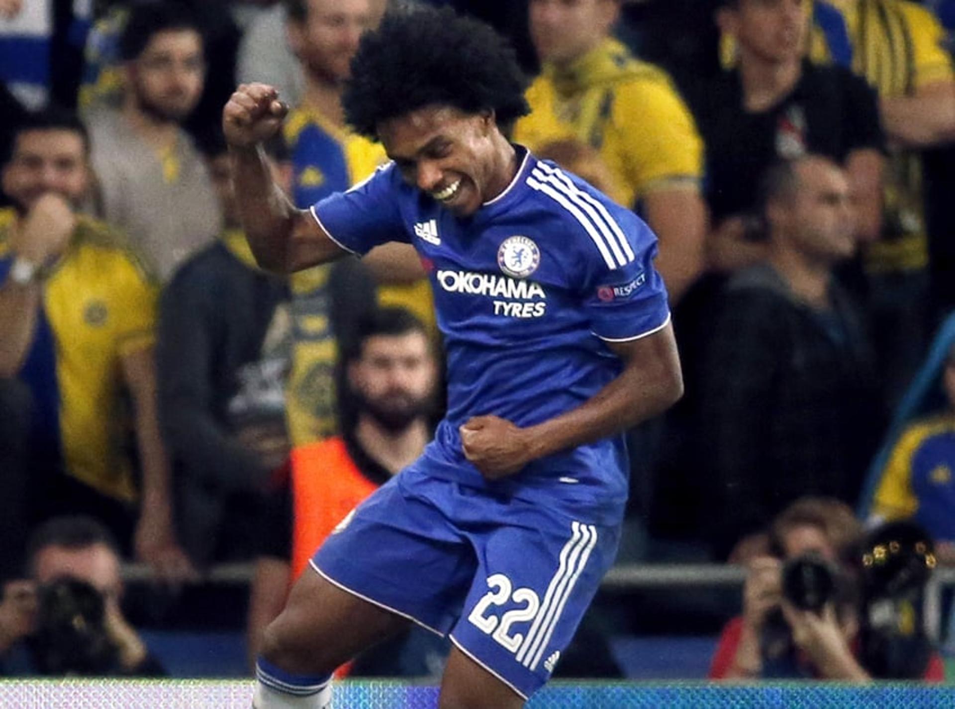 HOME - Maccabi Tel Aviv x Chelsea - Liga dos Campeões - Willian (Foto: Thomas Coex/AFP)