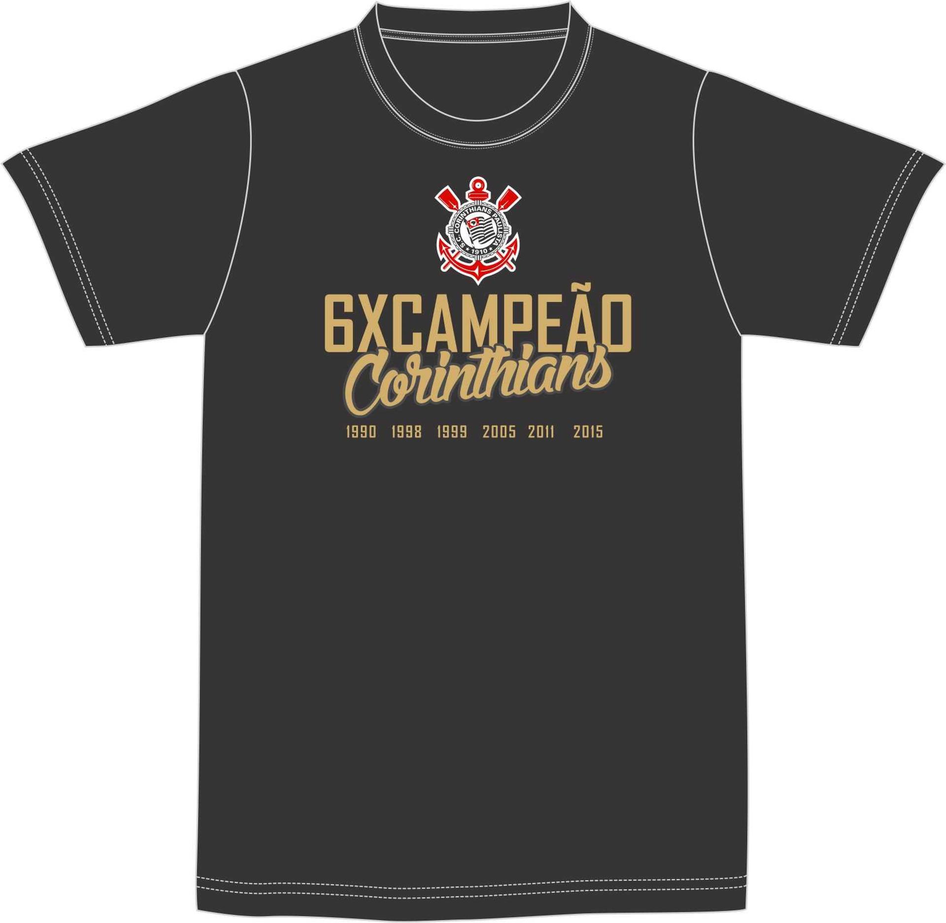 Camiseta comemorativa do hexacampeonato do Timão