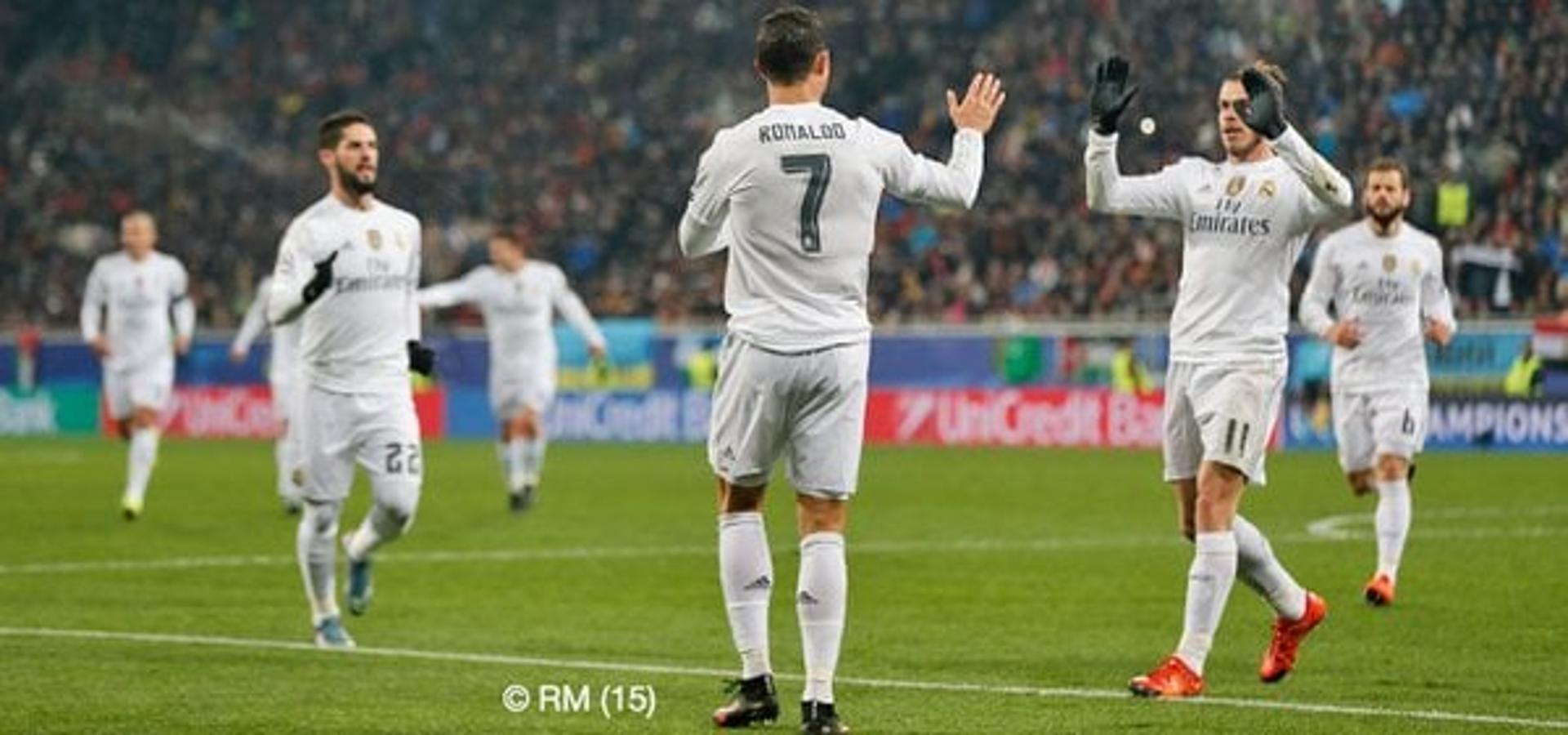 Cristiano Ronaldo, Bale e Isco - Shakhtar x Real Madrid (Foto: Divulgação / Real Madrid)