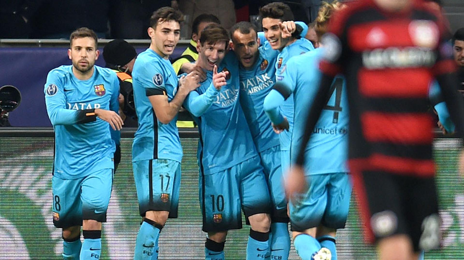 HOME - Bayer Leverkusen x Barcelona - Liga dos Campeões - Messi (Foto: Patrik Stollarz/AFP)