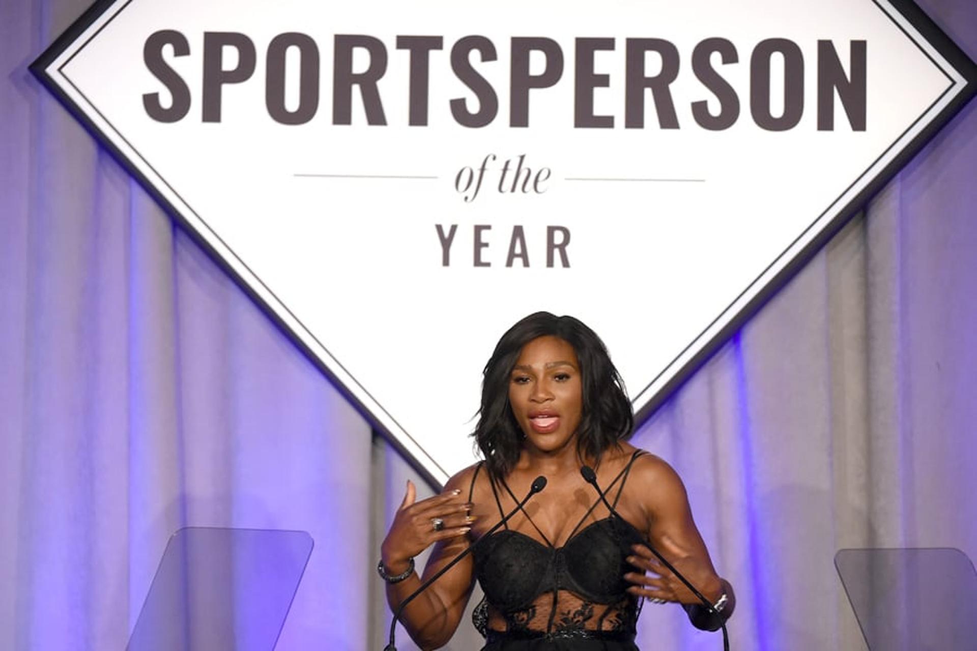 Serena na premiação da Sports Illustrated