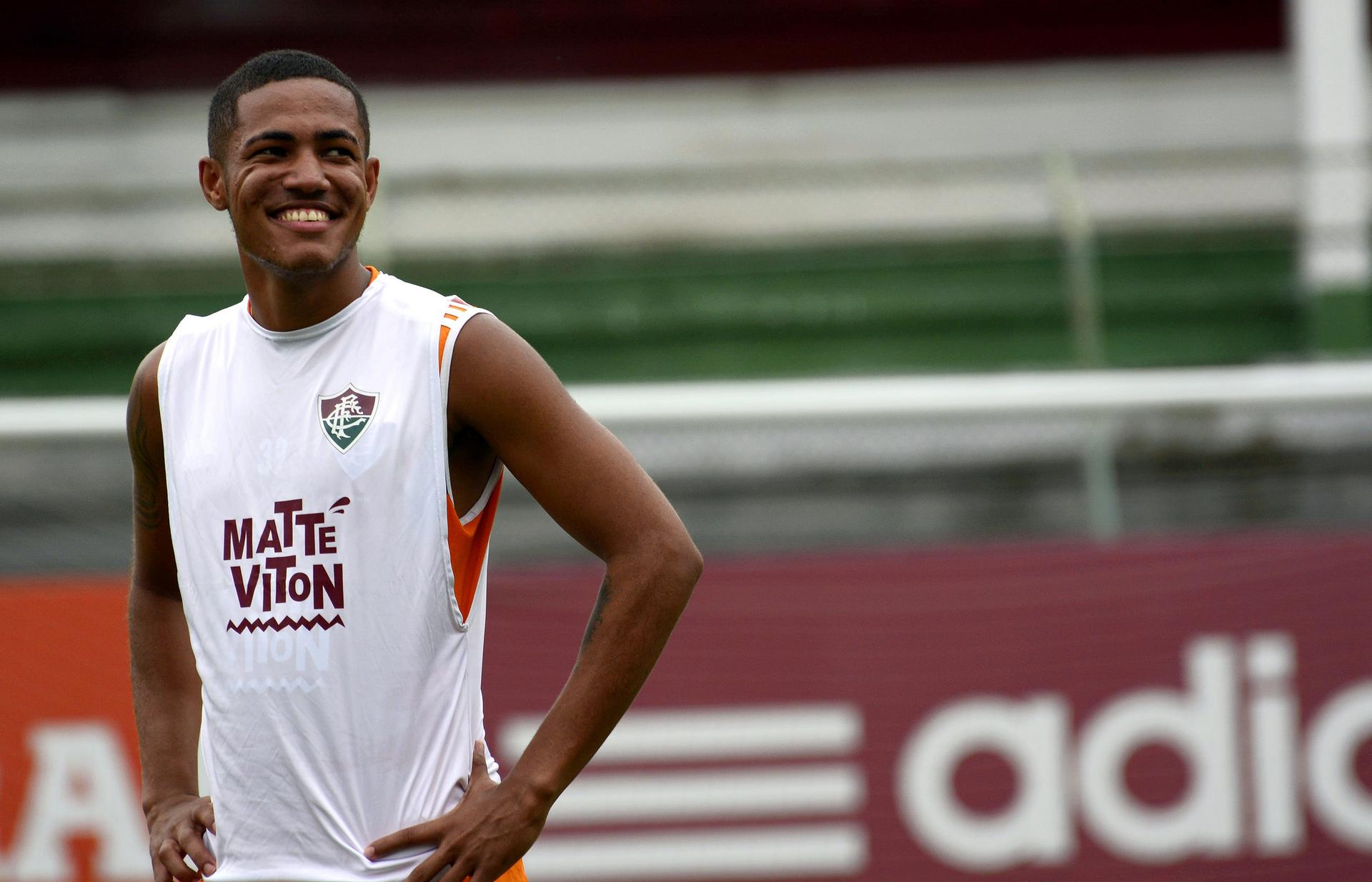 Nogueira em treino do Fluminense