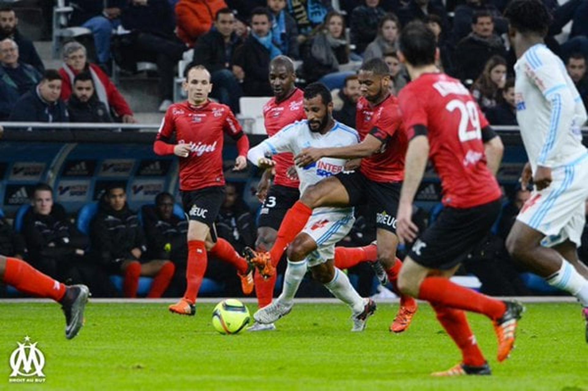 Olympique x Guingamp (Foto: Reprodução / Twitter)