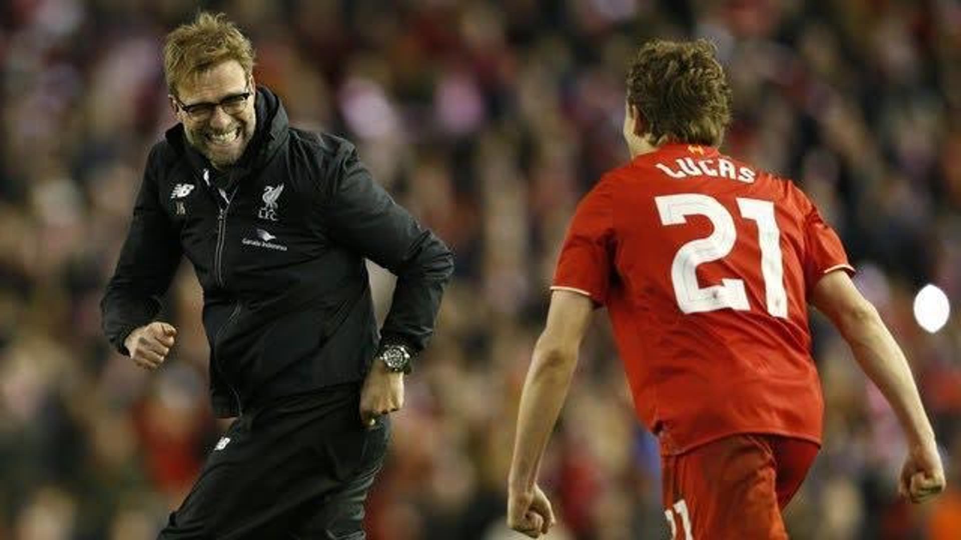 Lucas Leiva e Jürgen Klopp (Foto: Divulgação)