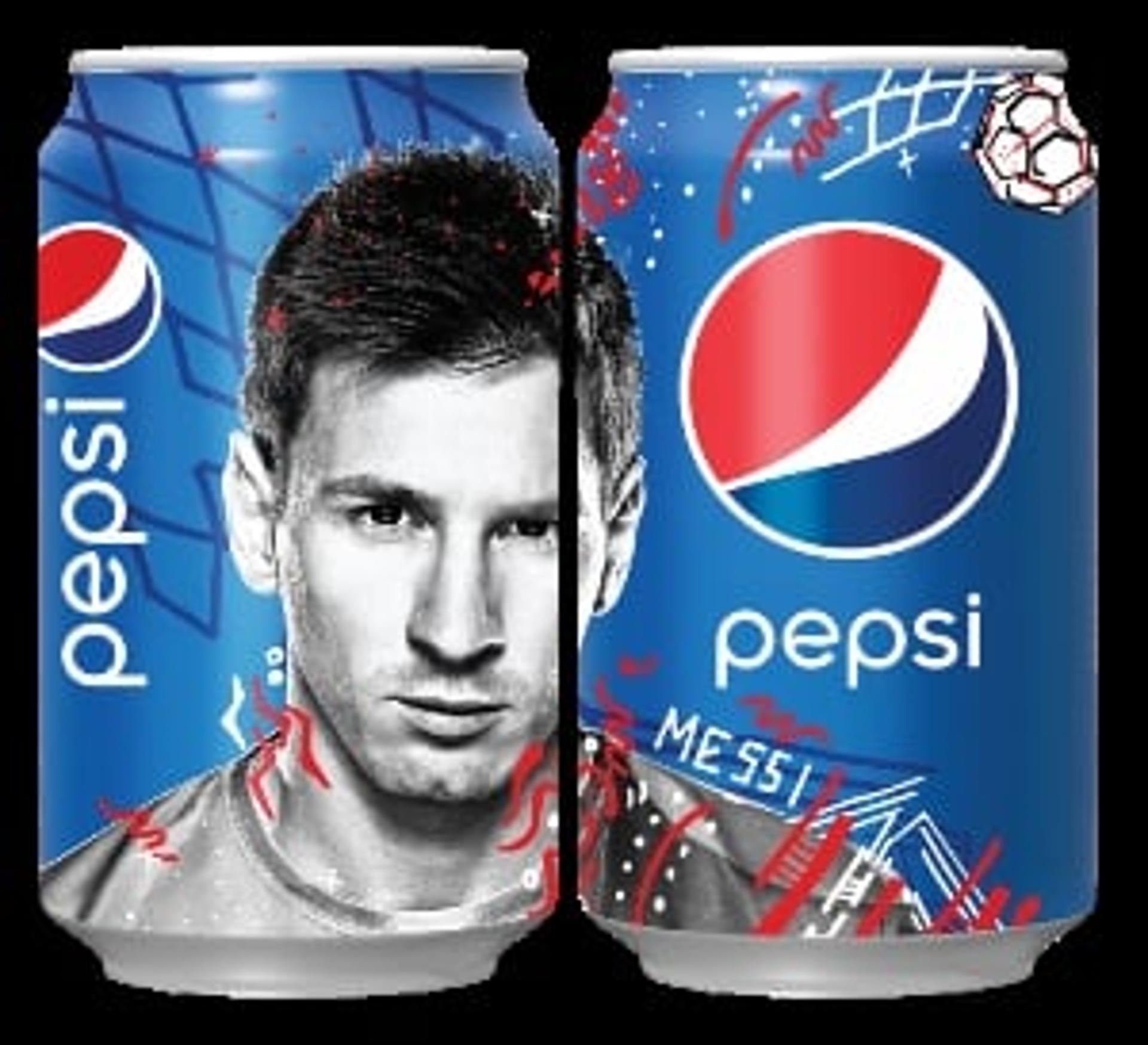 Messi na lata da Pepsi (Foto: Divulgação)