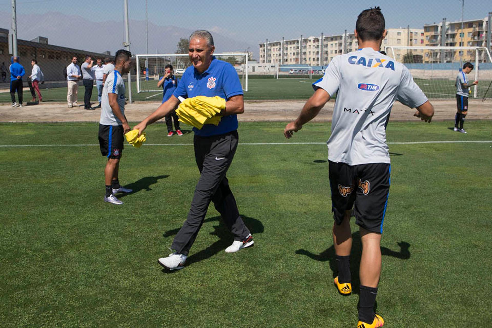 Treino do Corinthians no Chile