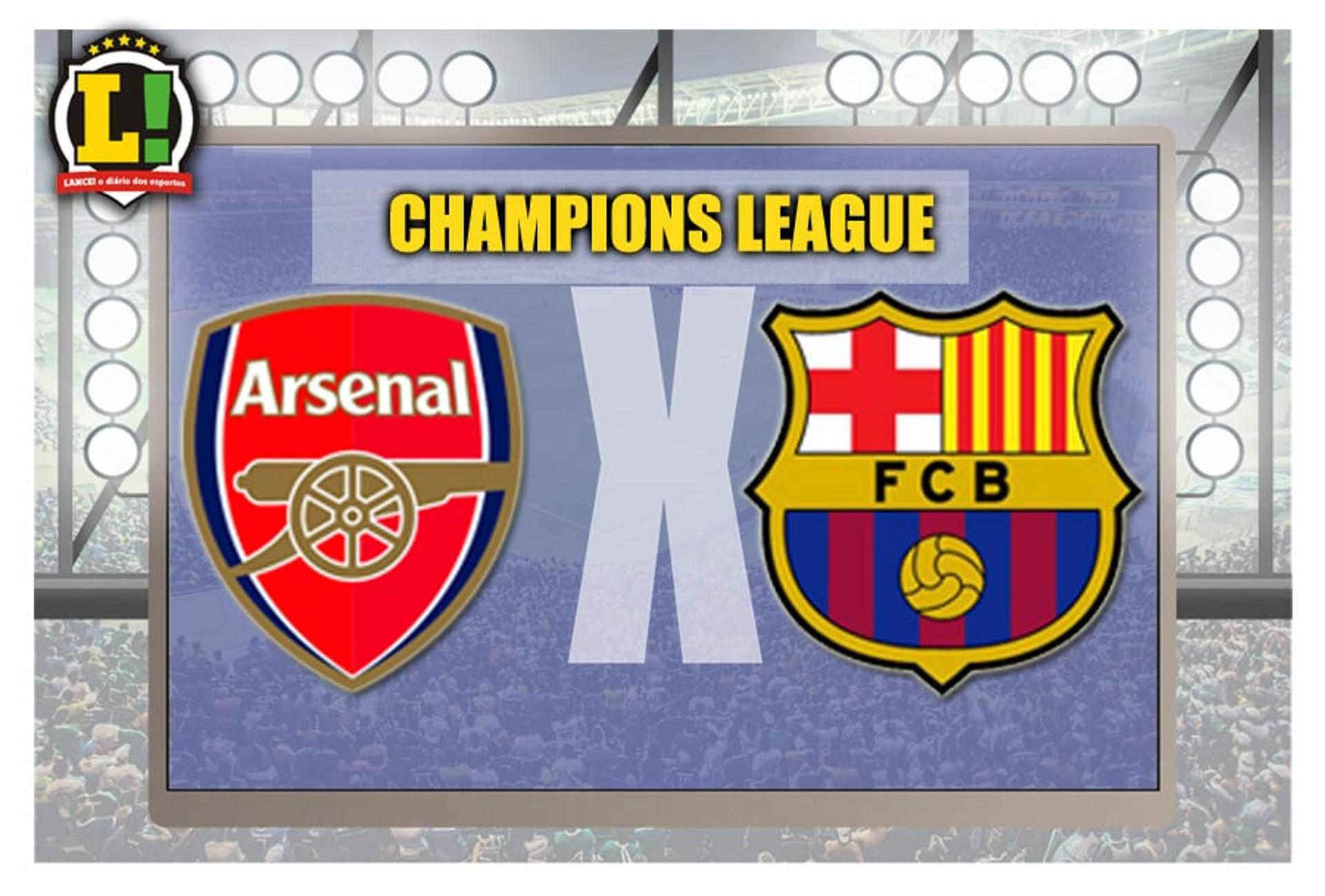 Arsenal pega o Barcelona nas oitavas de final da Champions