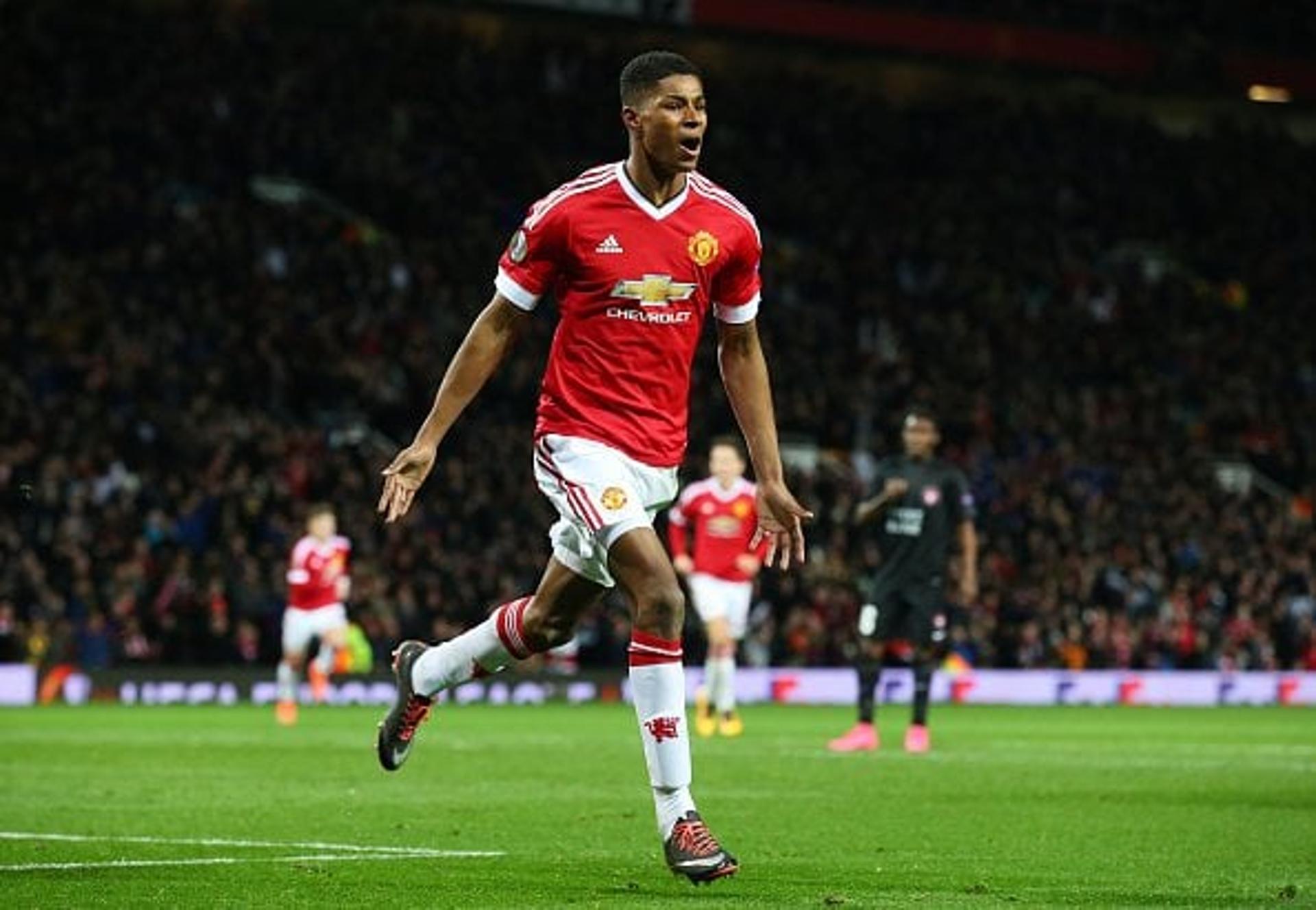 Rashford - Manchester United x Midtjylland (Foto: Divulgação)