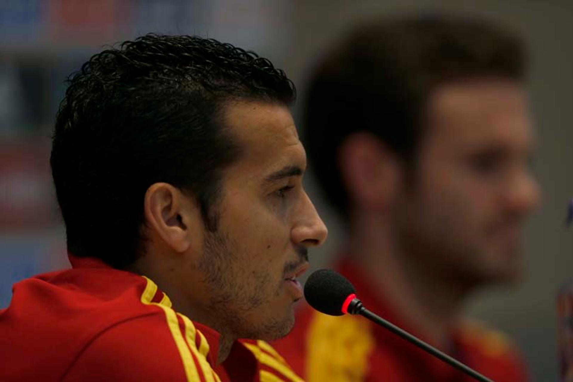 Pedro na coletiva da Espanha (Foto: Cleber Mendes/LANCE!Press)