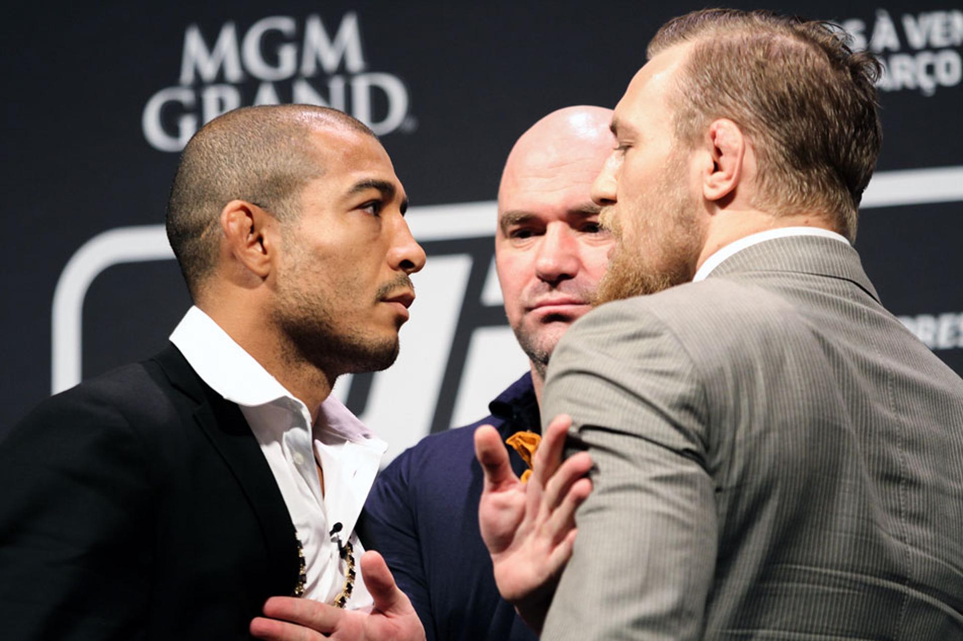 José Aldo e Conor McGregor - UFC Fight Night RJ (Foto: Bruno Lorenzo/ LANCE!Press)