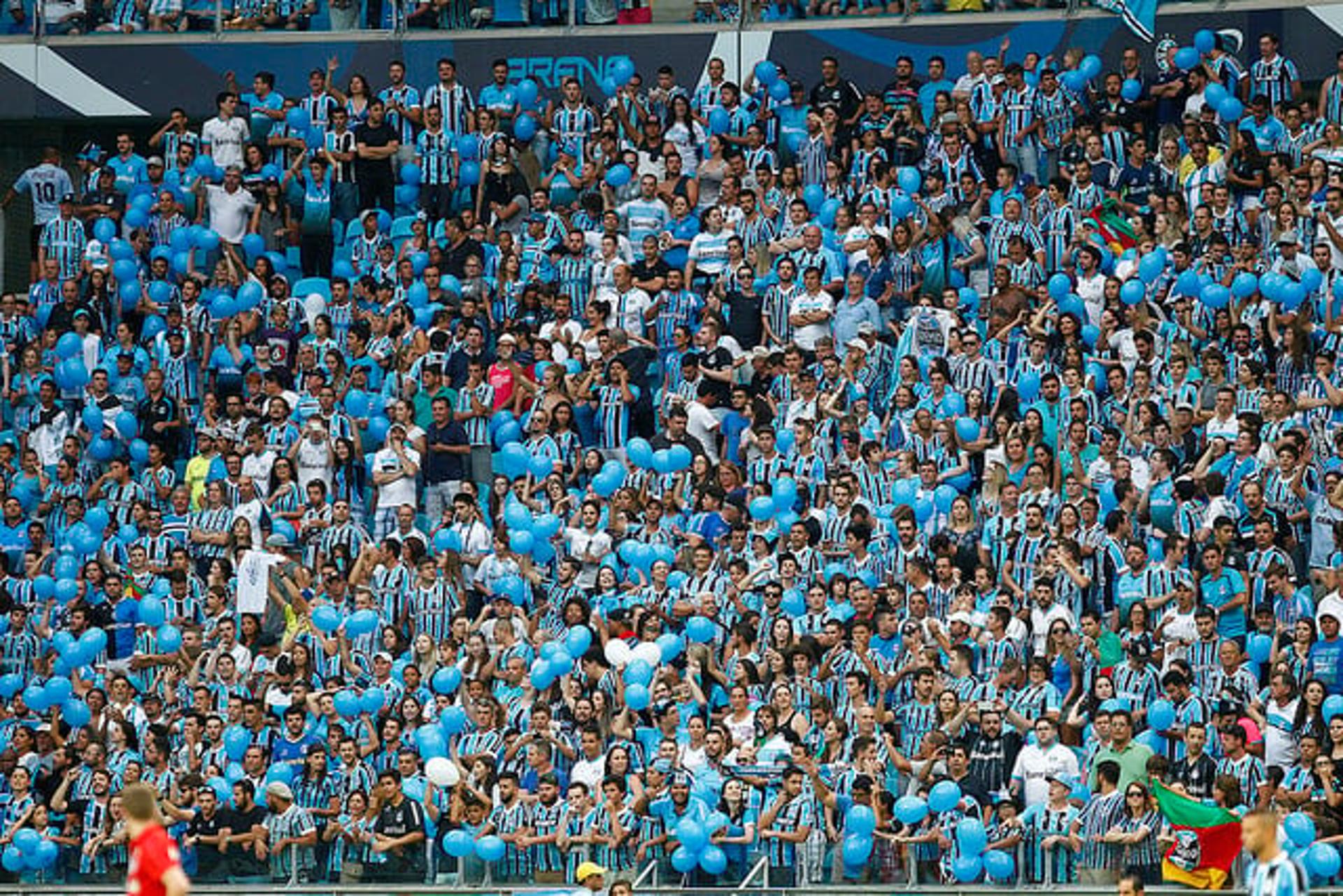 Torcida gremista lotou a Arena para assistir o Gre-Nal 409 (Foto: Lucas Uebel/Grêmio)