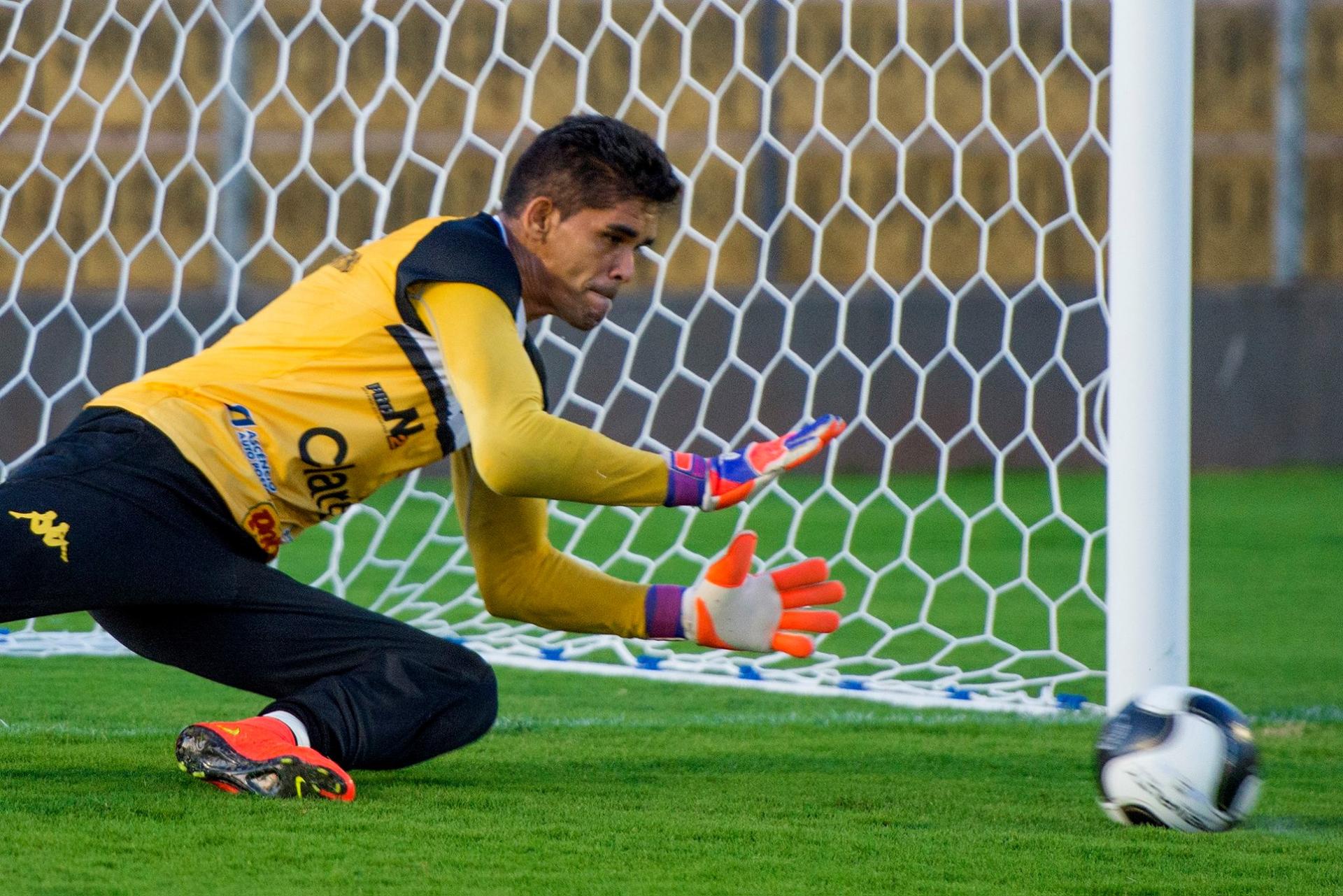 Veloso defende pênalti em jogo contra a Ferroviária, no Paulista (Foto: Wiliam Lima/Grêmio Novorizontino)